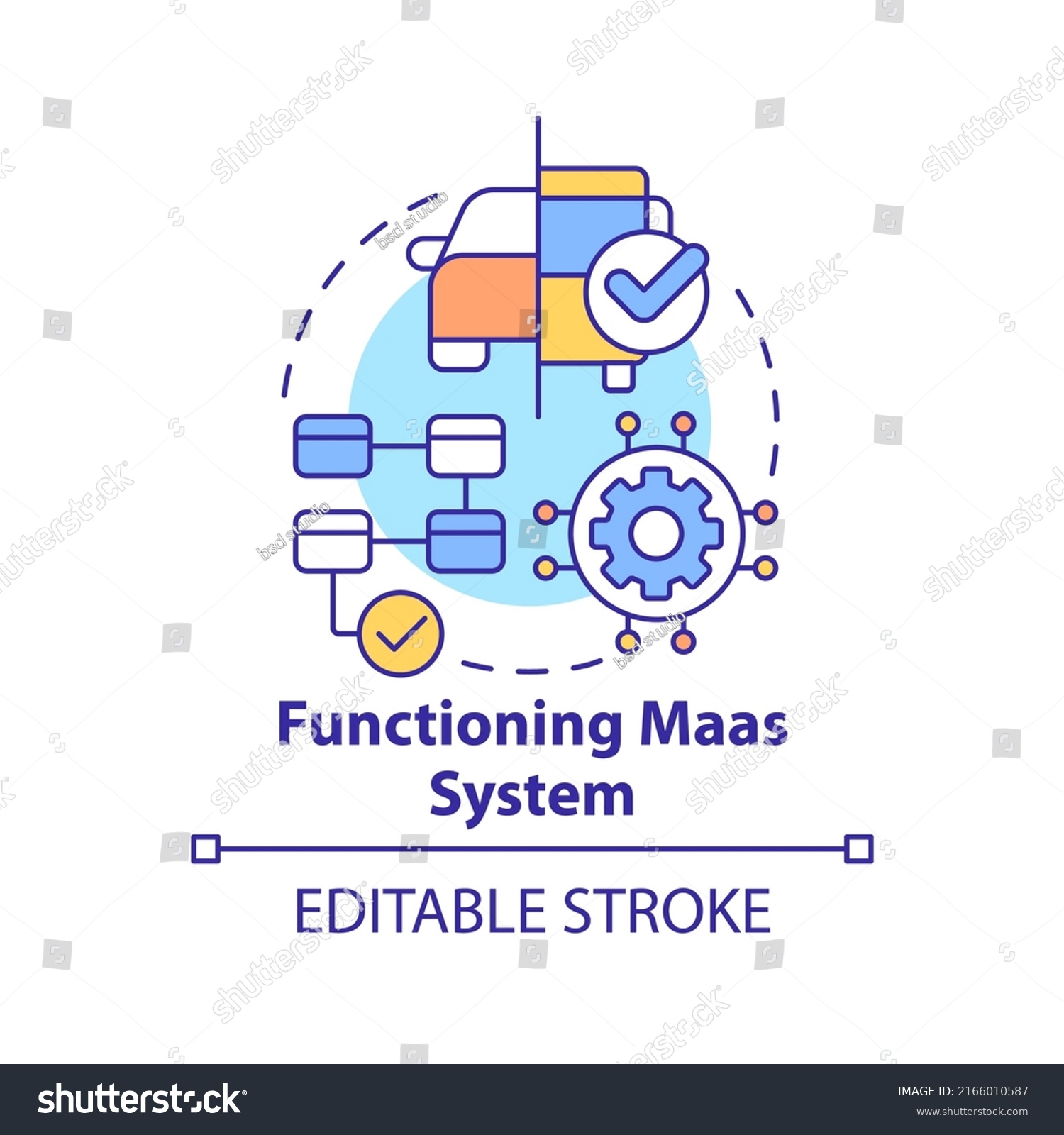 Functioning Maas System Concept Icon Maas Stock Vector Royalty Free