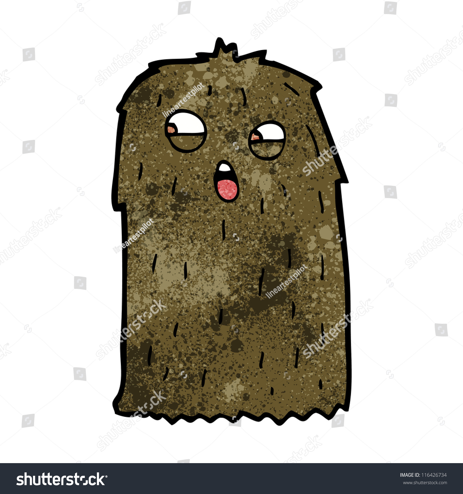 Funny Hairy Monster Cartoon Stock Vector Royalty Free 116426734