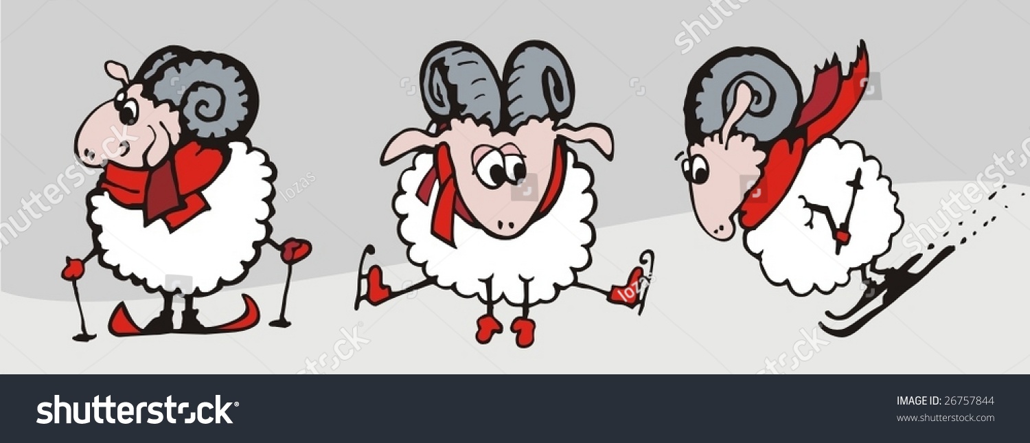 Funny Sheep Stock Vector Illustration 26757844 : Shutterstock