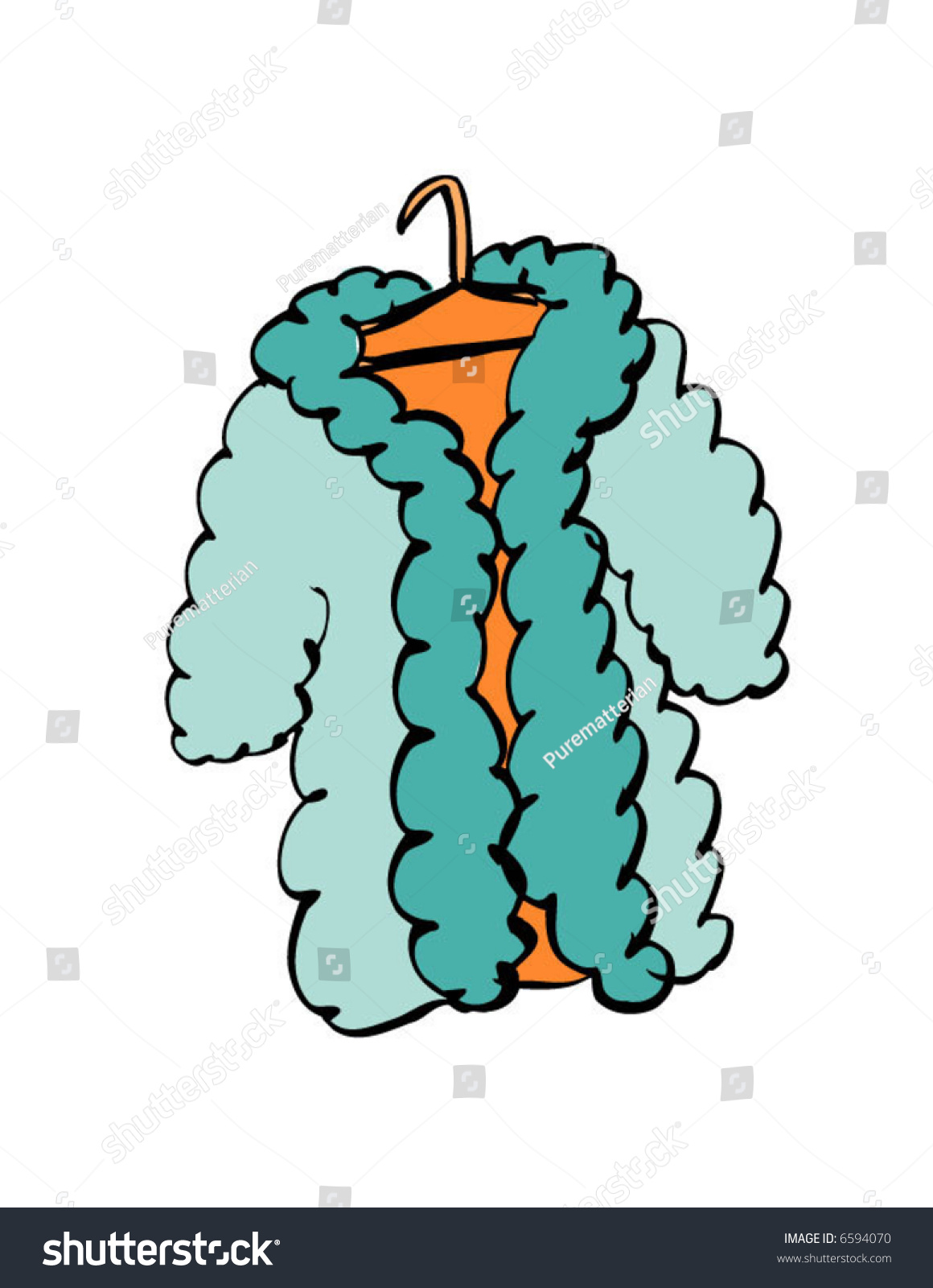 Fur Coat Stock Vector Illustration 6594070 : Shutterstock