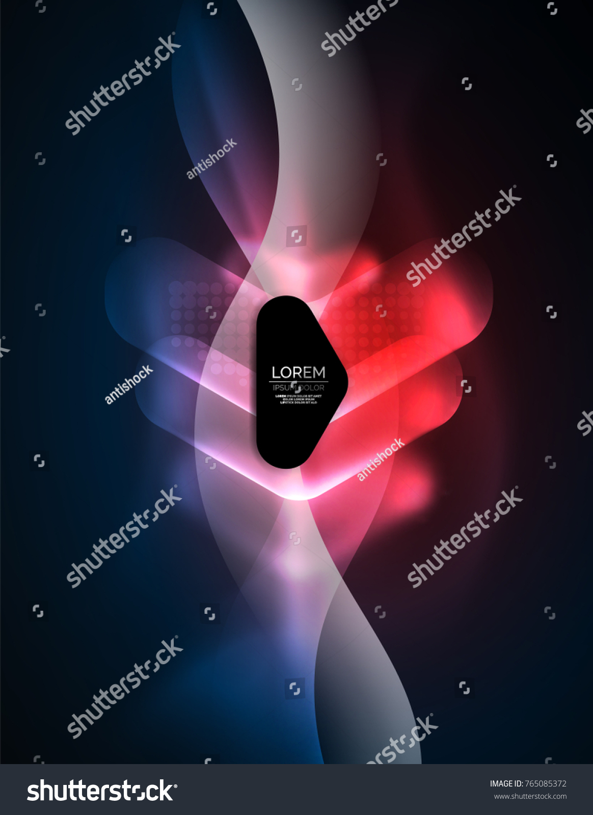 Futuristic Neon Glowing Arrows Techno Background Stock Vector Royalty