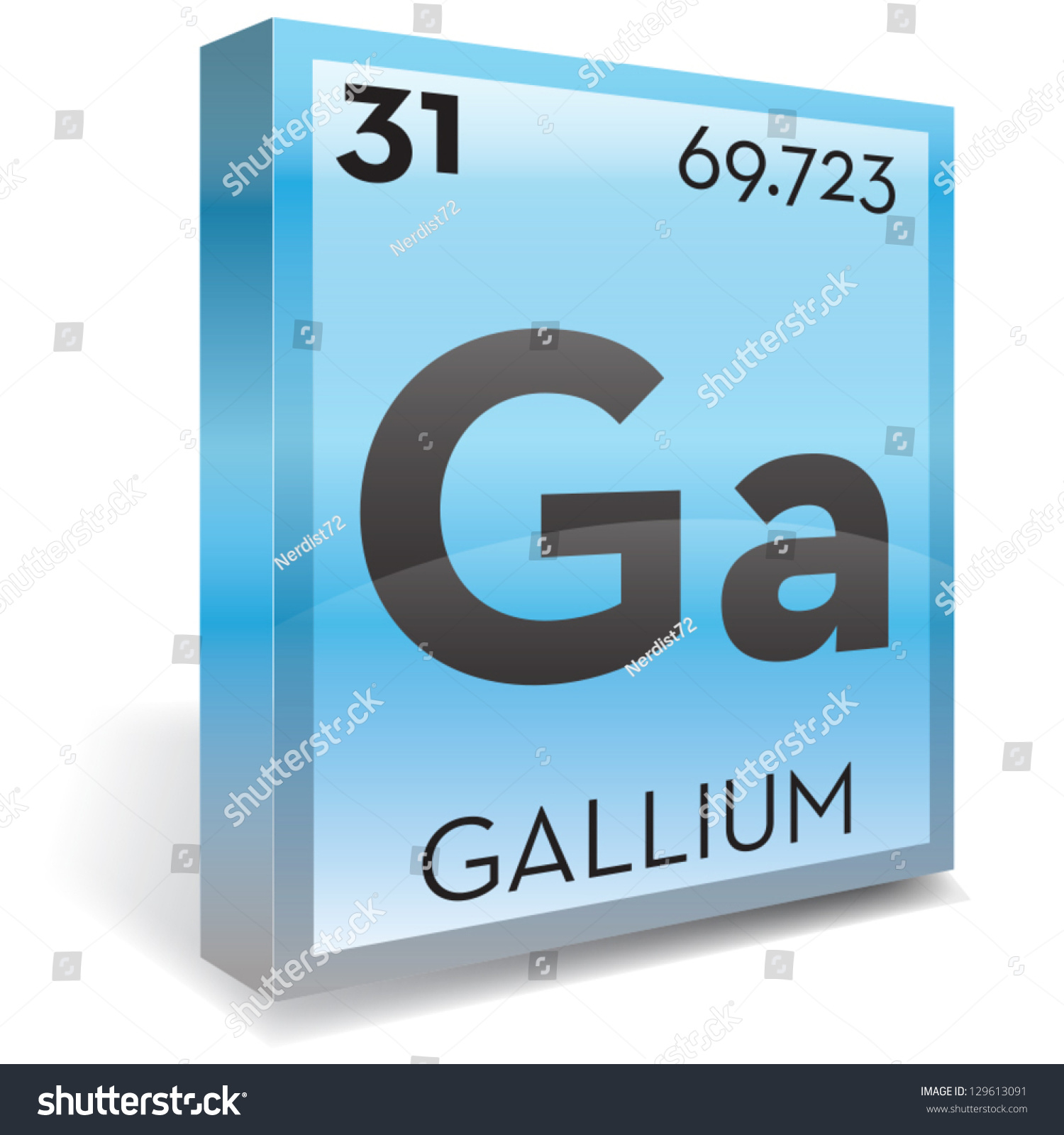 Gallium Element Stock Vector Illustration 129613091 Shutterstock