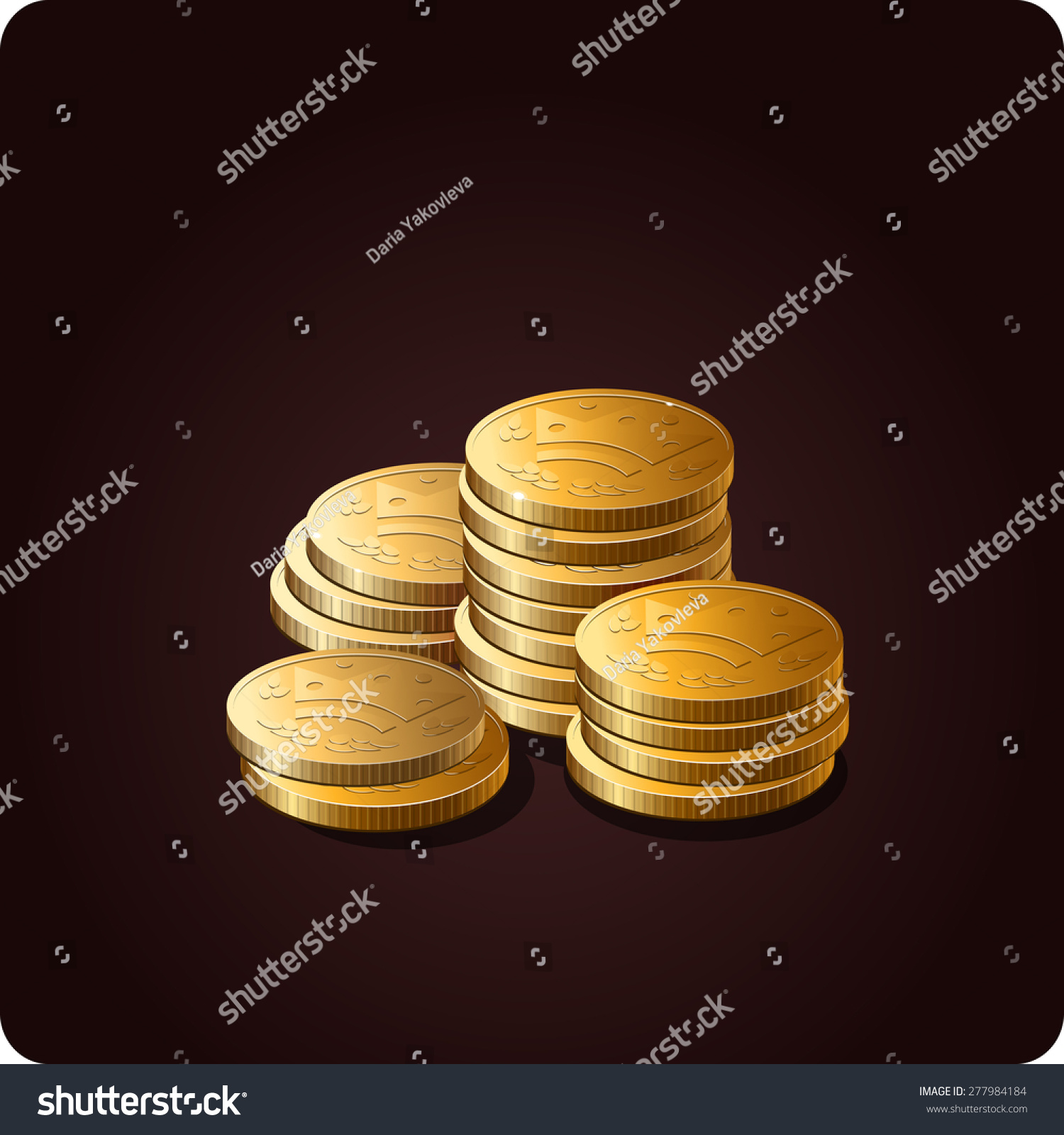 Game Icon Gold Coins Vector Design Stock Vector 277984184 ...