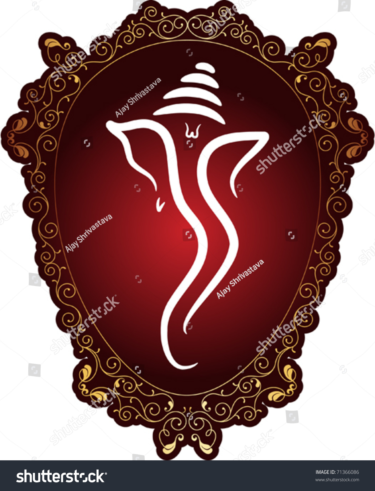 Ganesha Stock Vector Illustration 71366086 : Shutterstock