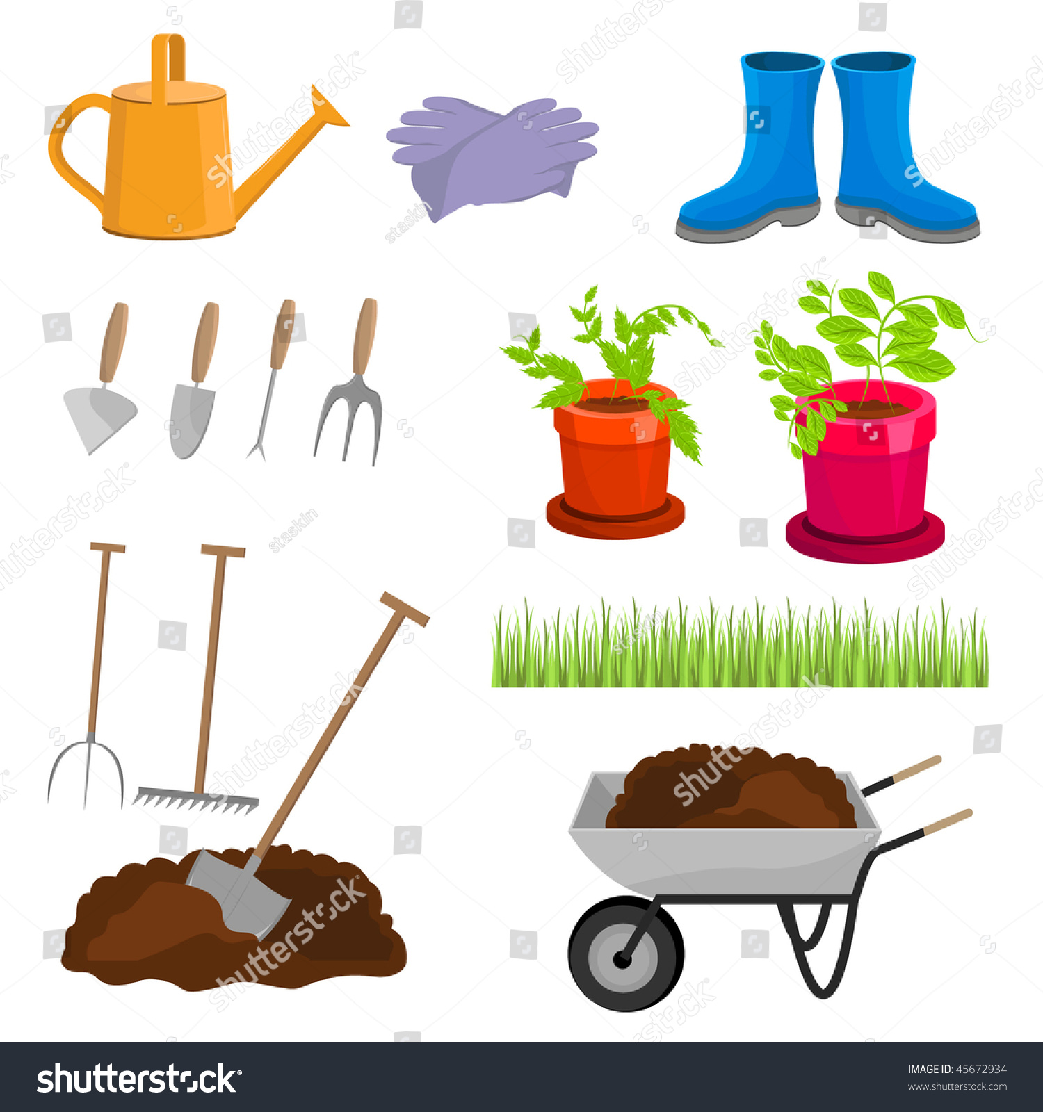 clipart pictures of gardening tools - photo #28