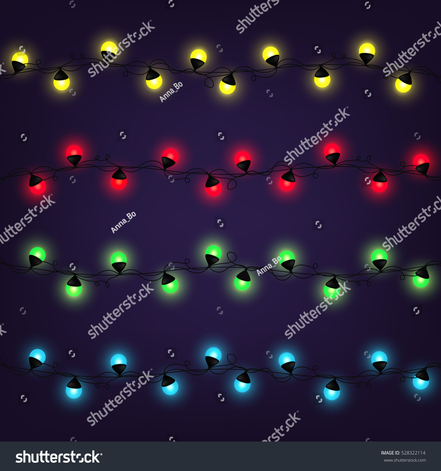 garlands christmas decorations lights effects isolated garlands christmas decorations lights effects isolated