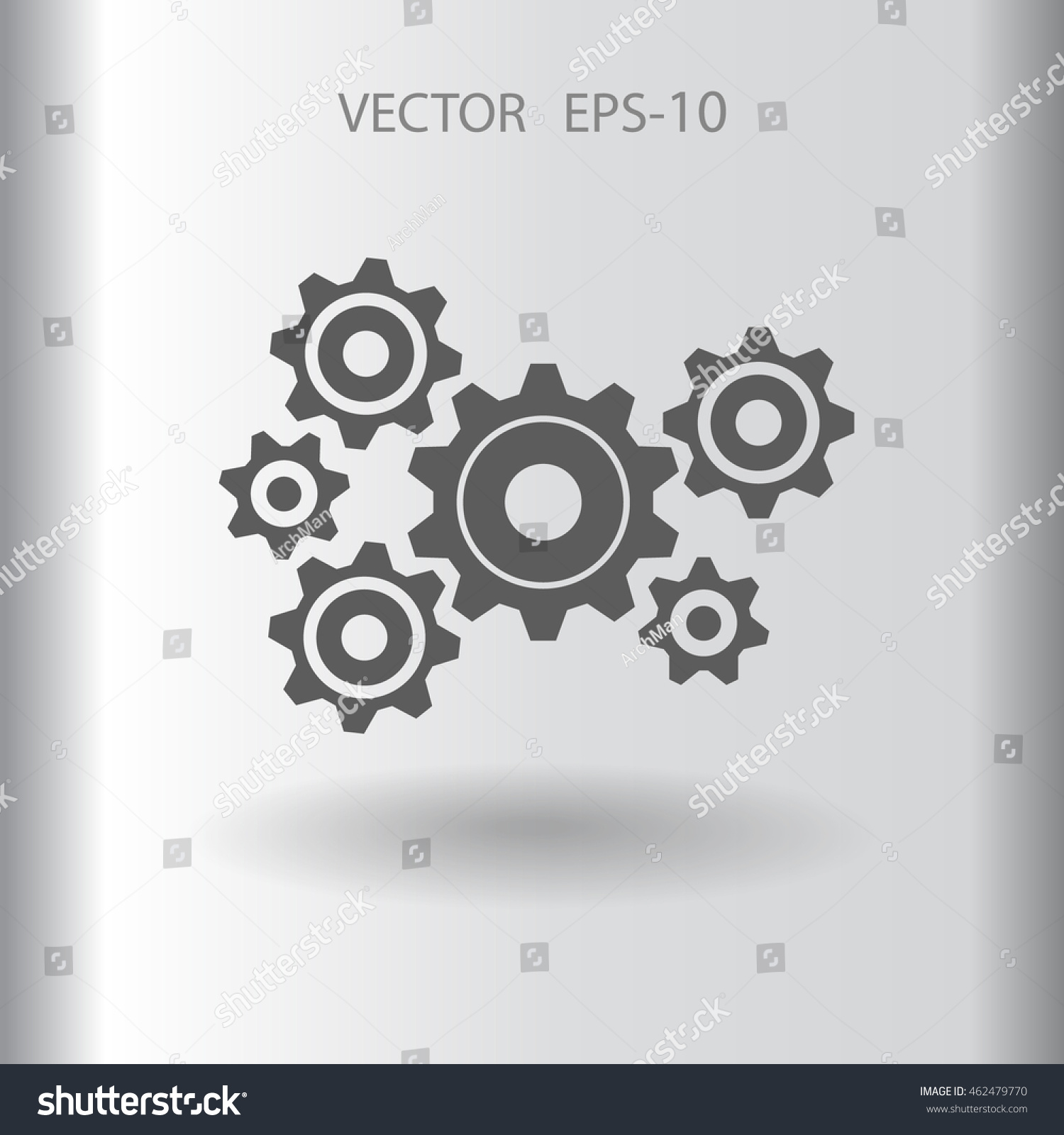 Gears Icon Stock Vector Illustration 462479770 : Shutterstock