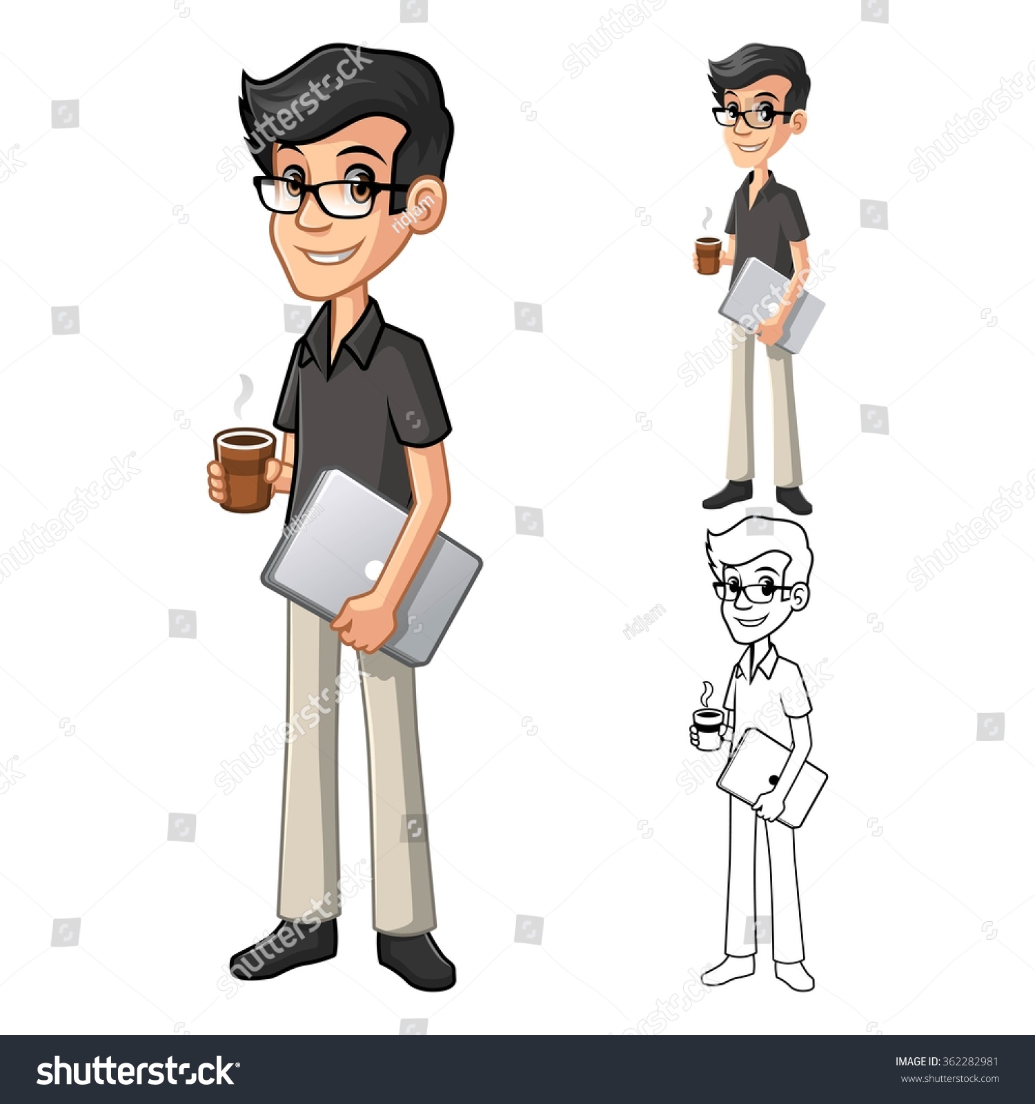 clipart man with glasses - photo #47