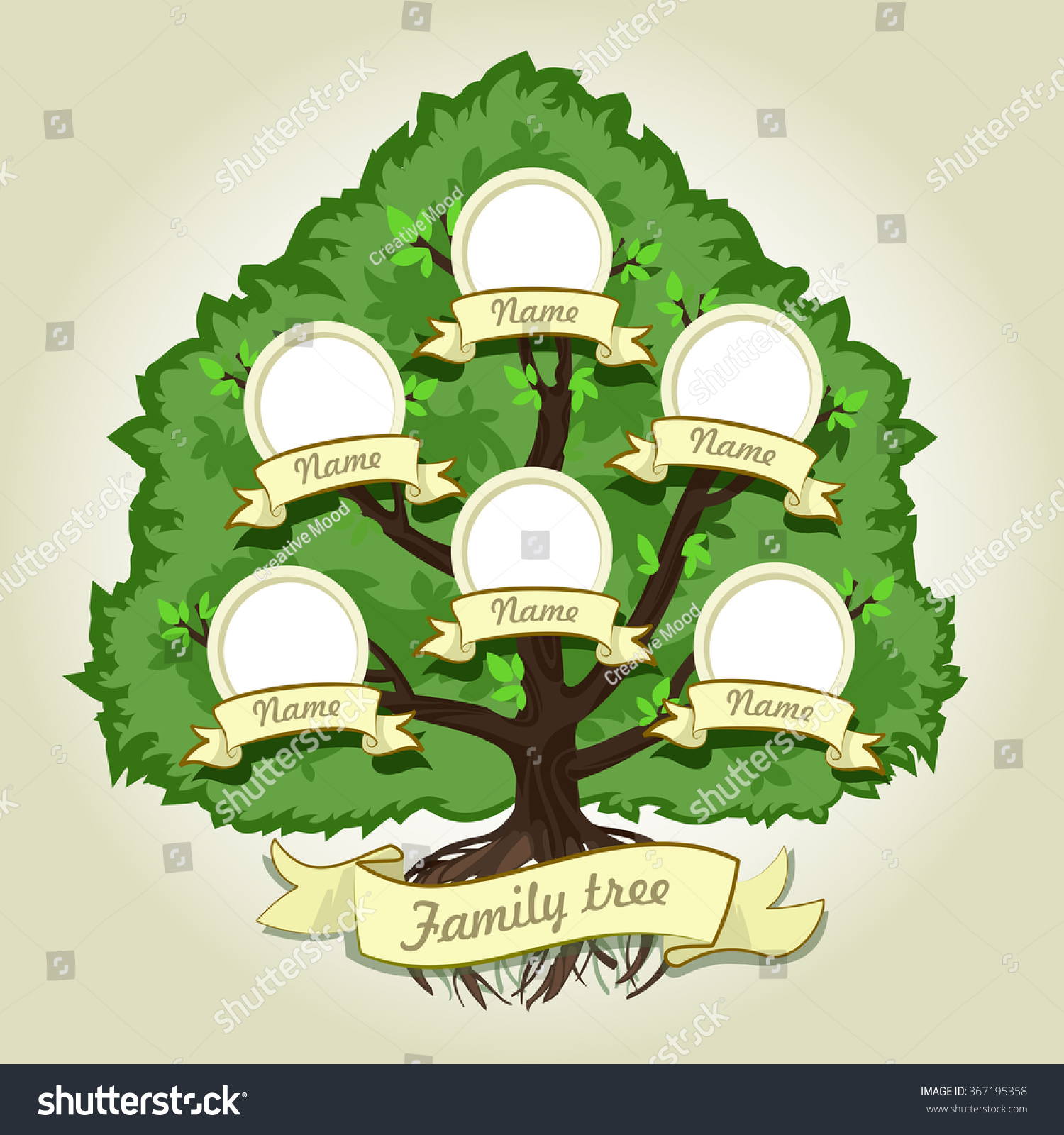 Genealogical Family Tree On Gray Background Stock Vector 367195358 Shutterstock Genealogical Tree Concept Family Tree
