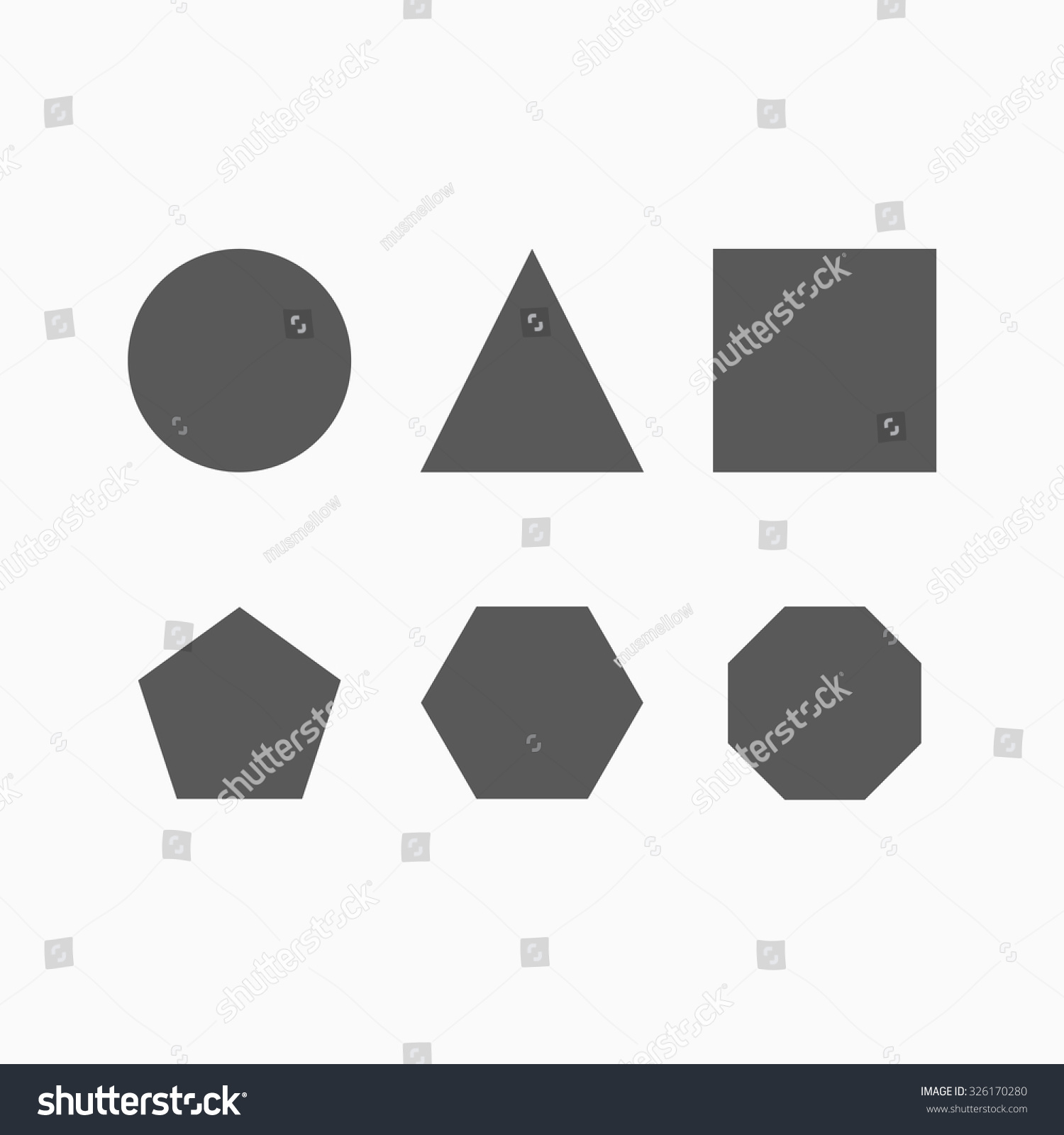 Geometric Shapes Icon Stock Vector Illustration 326170280 : Shutterstock