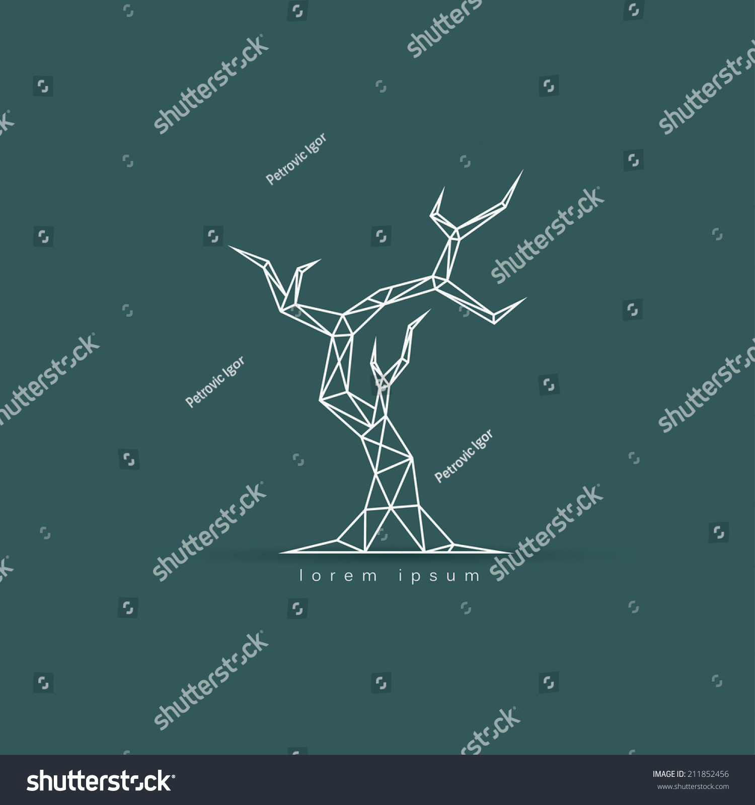 Geometric Tree - Vector Illustration - 211852456 : Shutterstock