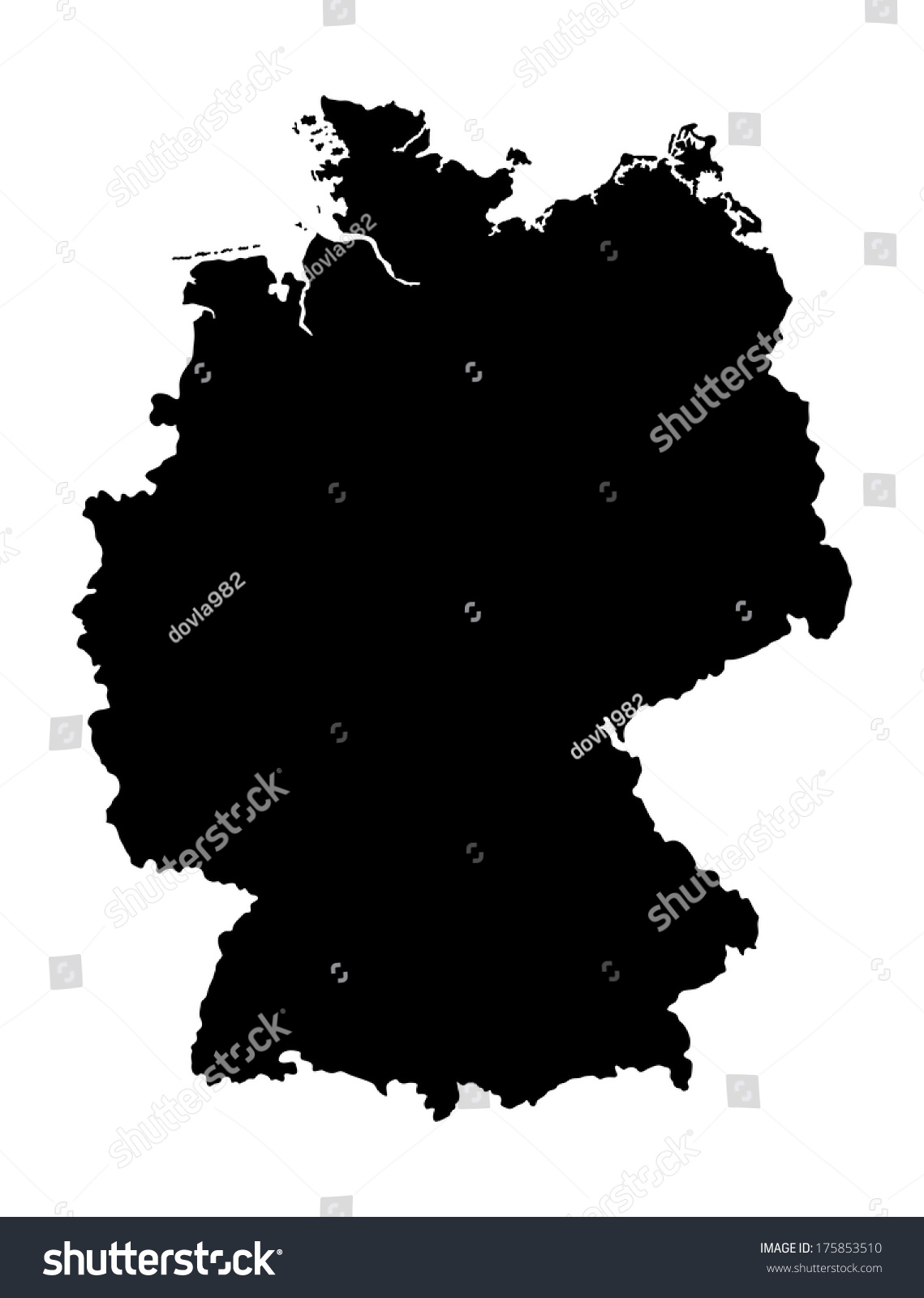 German Banner Vector Map Icon Of Germany Isolated On White ... Save to a lightbox