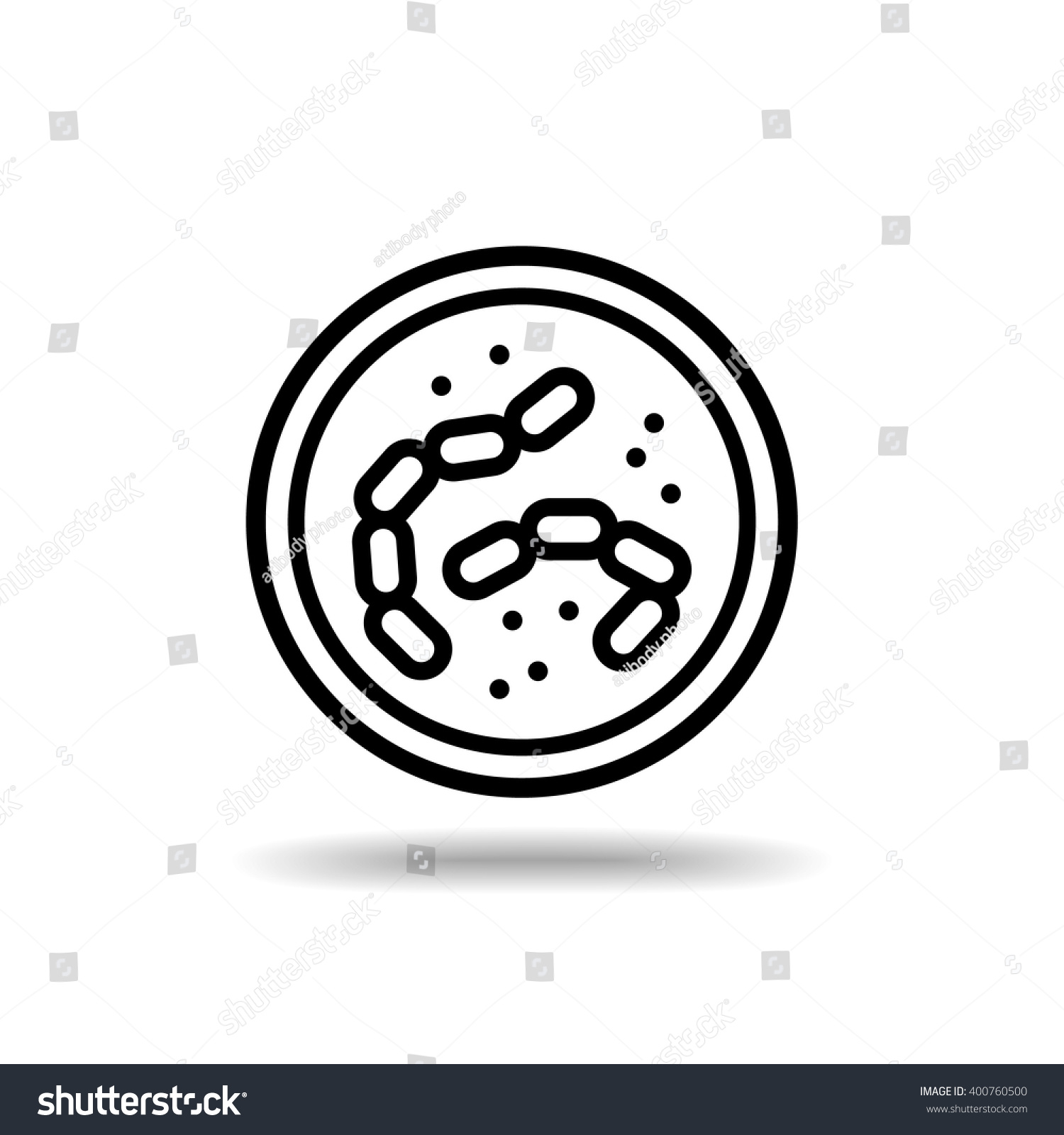 Germs Flat Icon Isolate On White Stock Vector 400760500 - Shutterstock