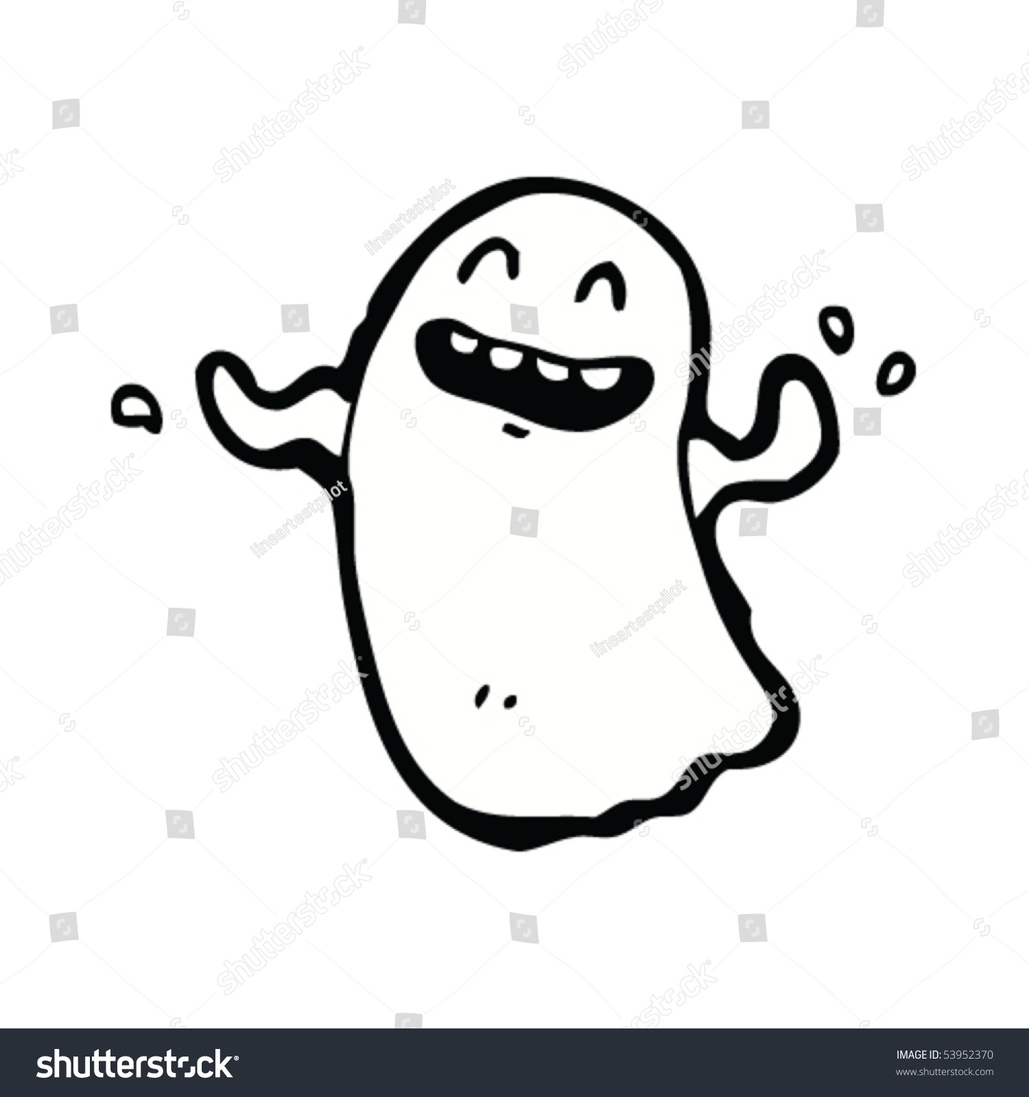 Ghost Drawing Stock Vector Illustration 53952370 : Shutterstock