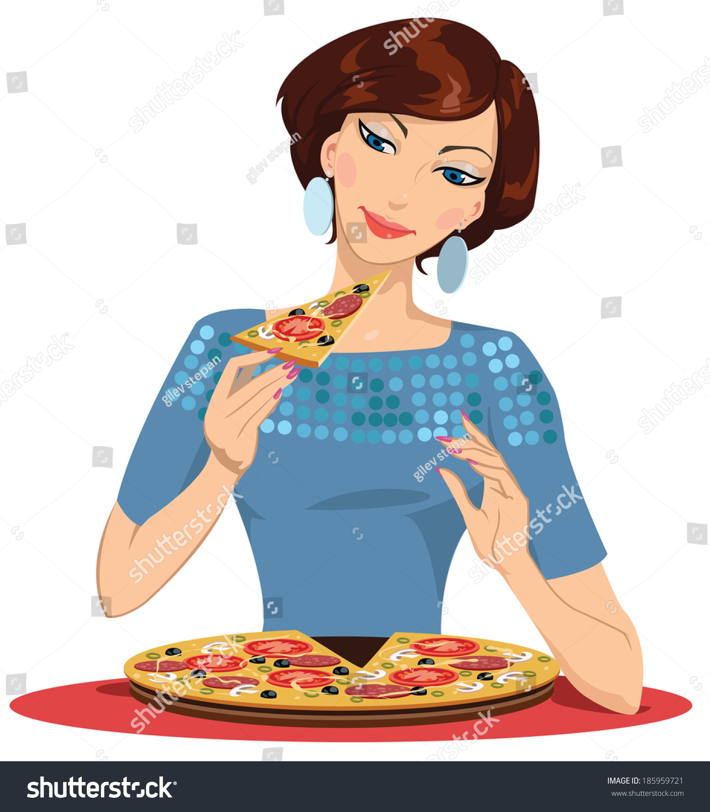 pizza girl clipart - photo #16