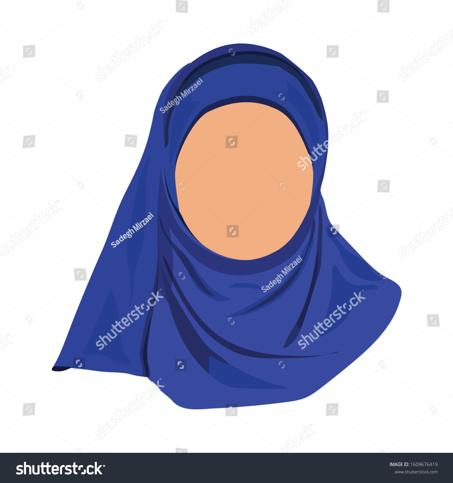 Girl Face Veil Vector Illustrator Stock Vector Royalty Free