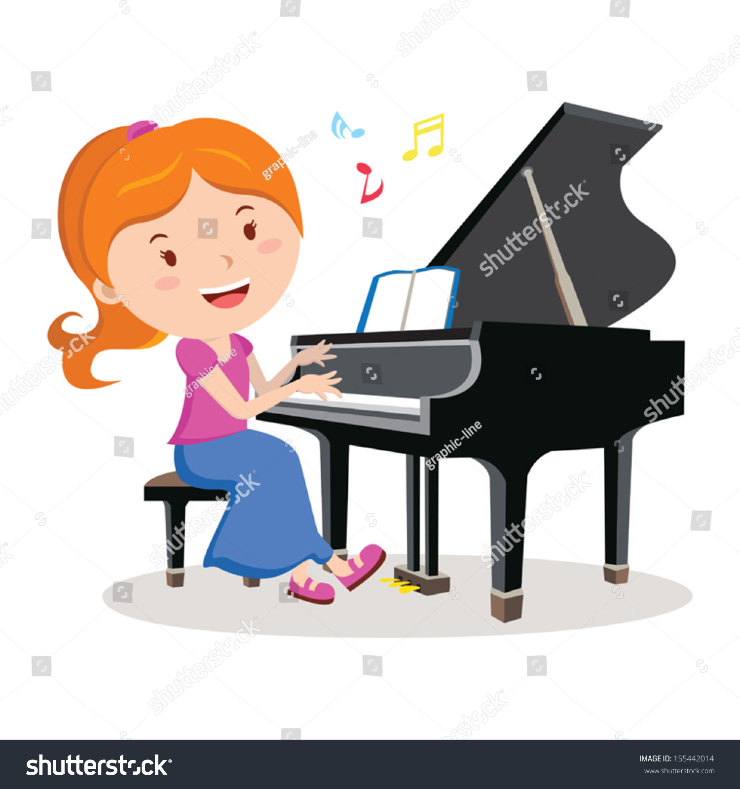 free clipart girl playing piano - photo #17