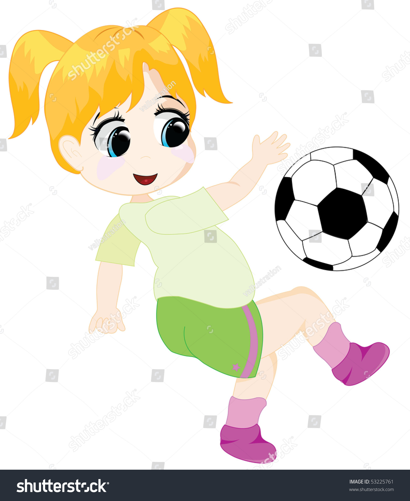 clipart of girl playing soccer - photo #48