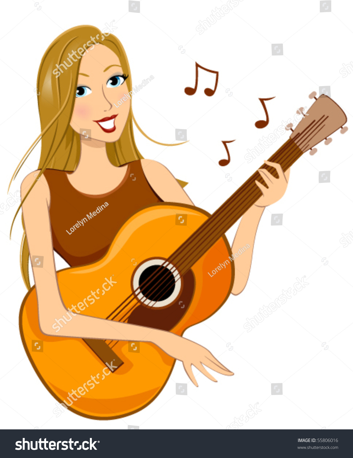 girl playing guitar clipart - photo #11