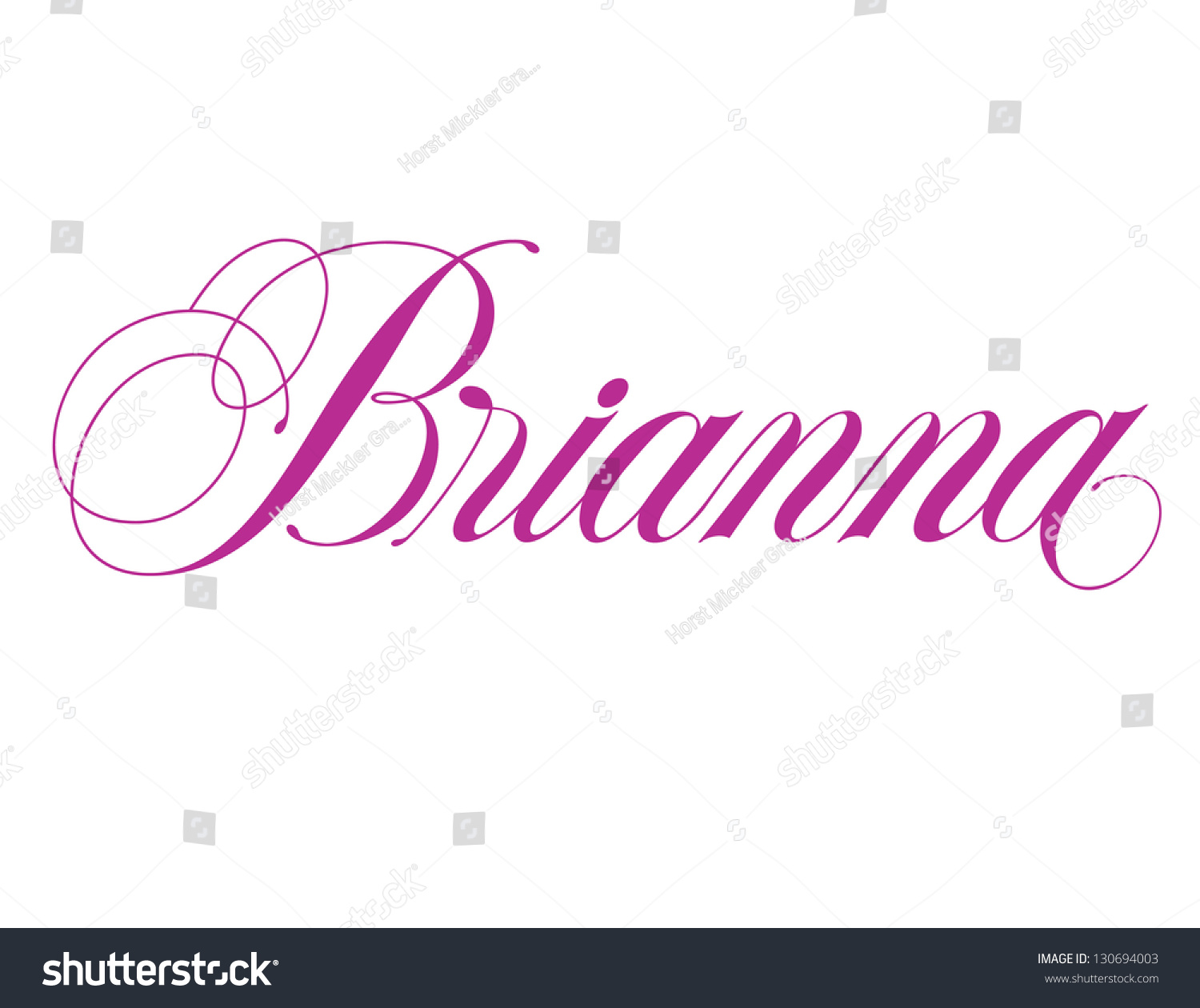 Girls Names Elegant Vector Lettering Series Brianna 130694003 Shutterstock 7205