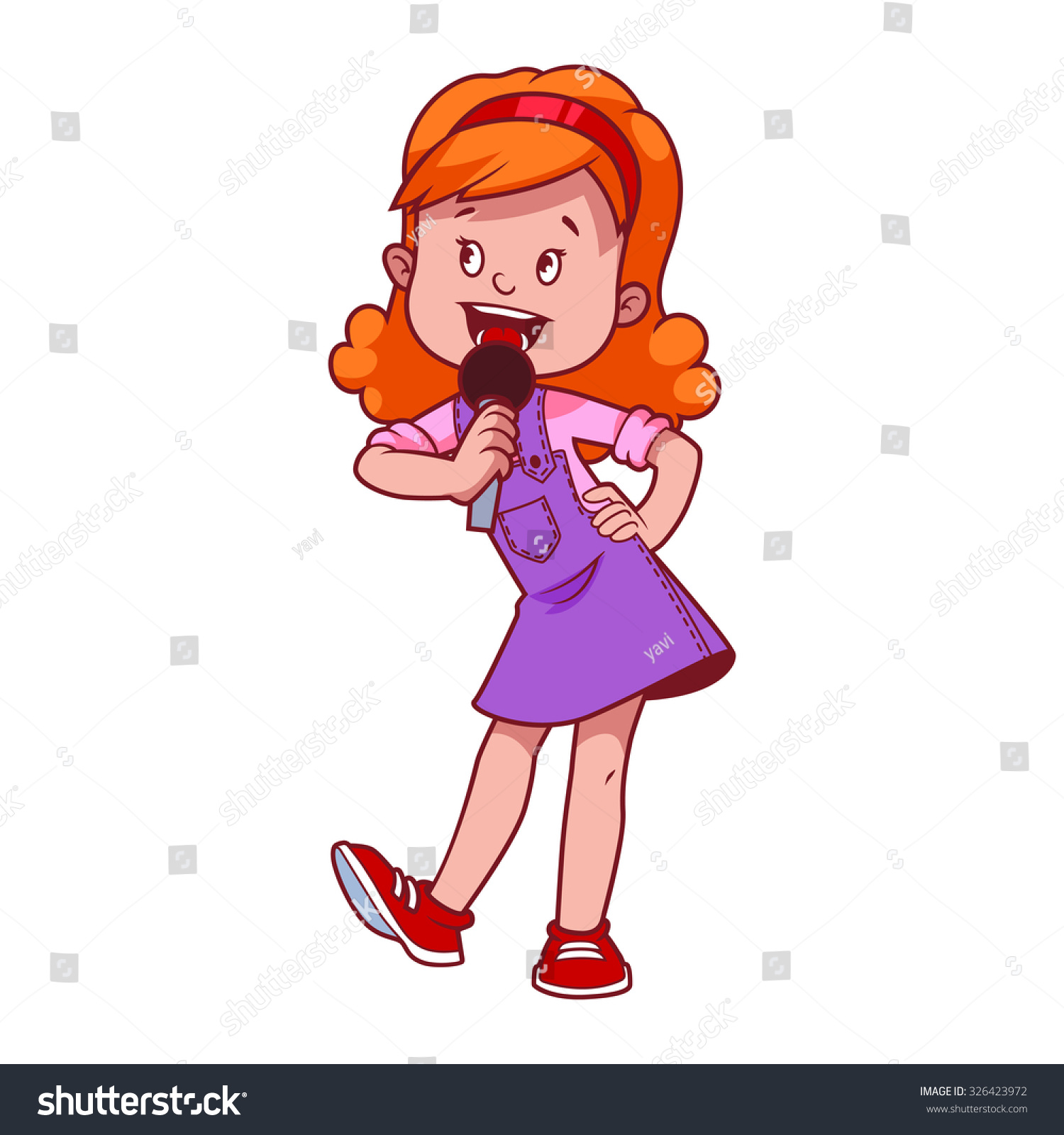 clipart of a girl singing - photo #37