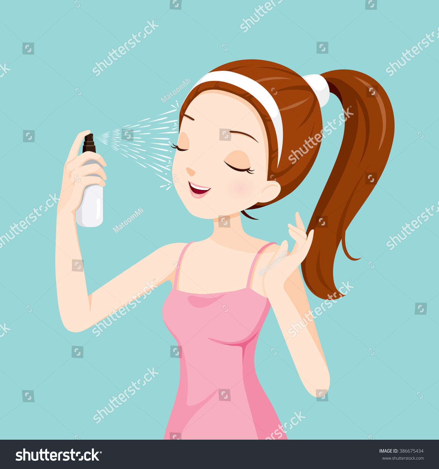 Girl Spraying Mineral Water On Her Face Treatment Skin Beauty Cosmetic Makeup Healthy Lifestyle Girl Spraying Mineral Water On Her Face Treatment Skin Beauty Cosmetic Makeup Healthy Lifestyle