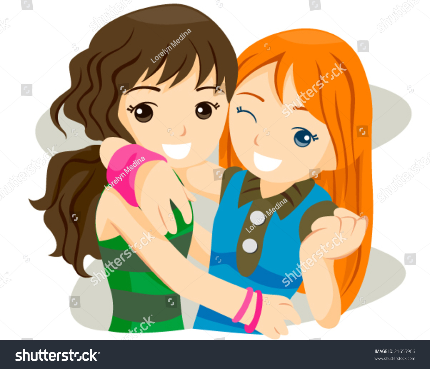 Girlfriends Vector Stock Vector 21655906 - Shutterstock