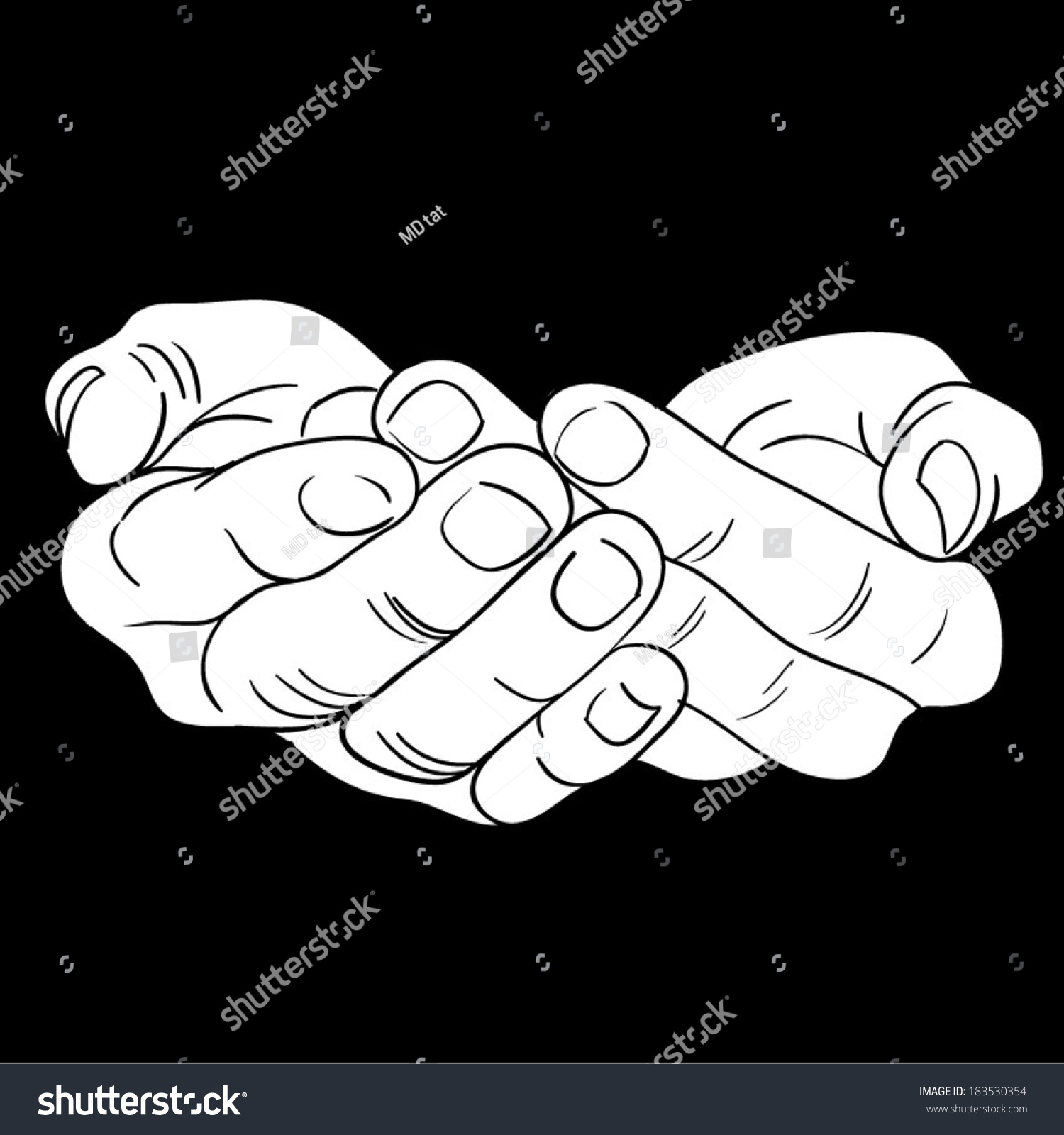 Giving Hands Stock Vector 183530354 - Shutterstock