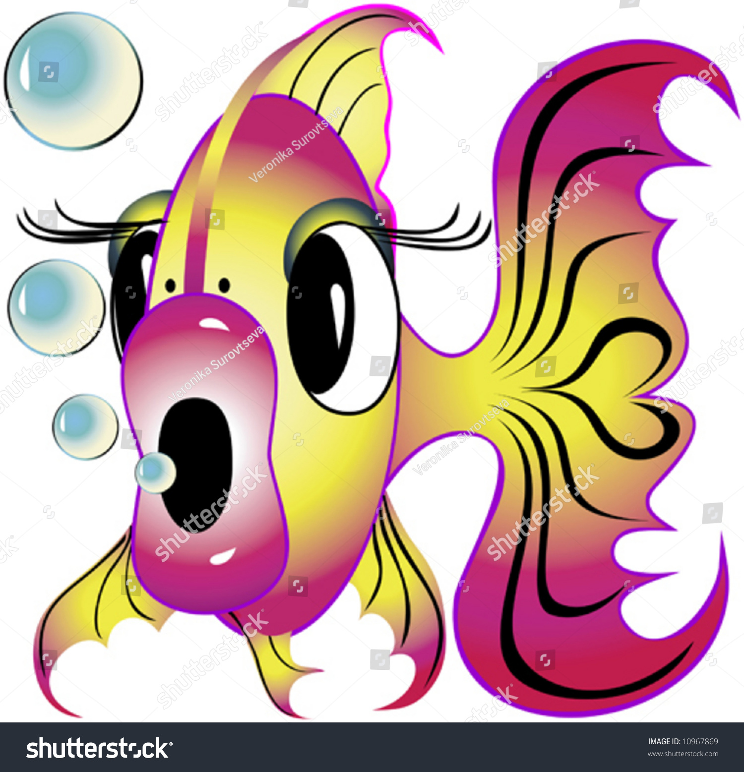 Glamorous Fish Stock Vector 10967869 - Shutterstock