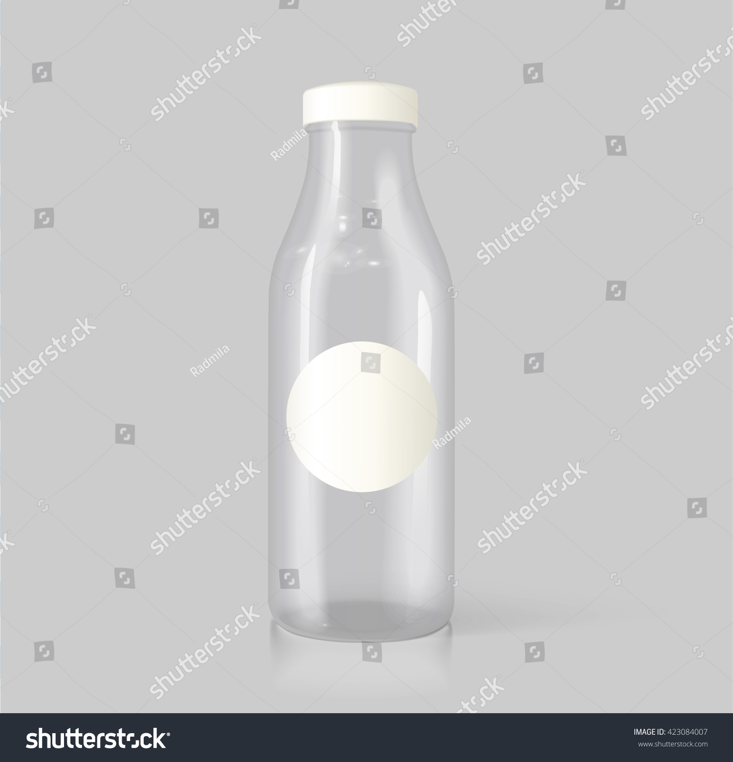 Glass Bottle Mockup Stock Vector Illustration 423084007 : Shutterstock