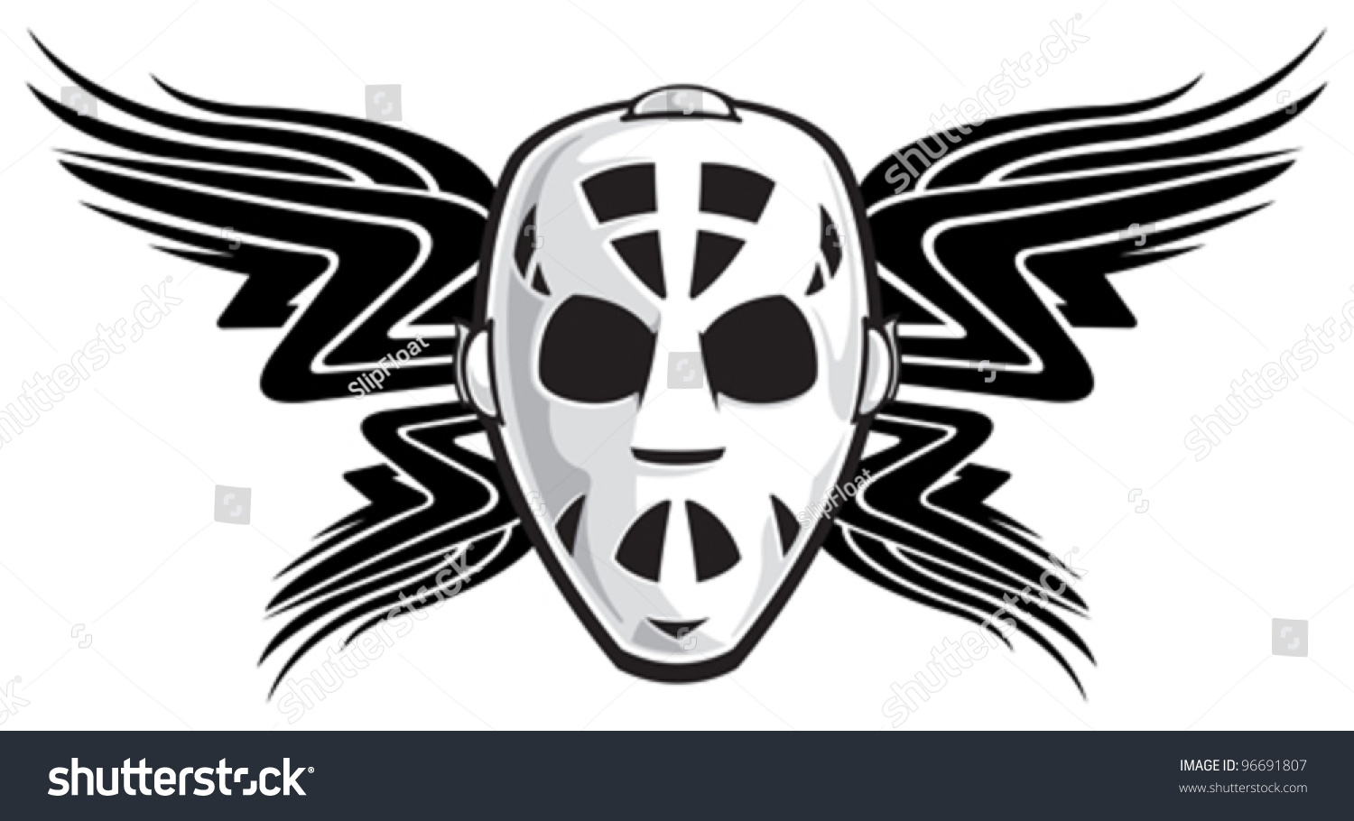 Goalie Mask Stock Vector 96691807 : Shutterstock