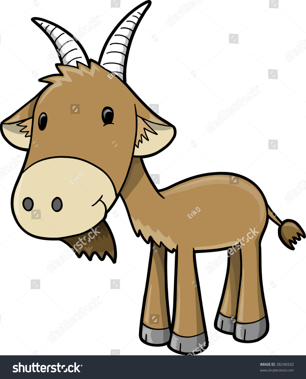 Goat Vector Illustration Stock Vector 38246920 - Shutterstock