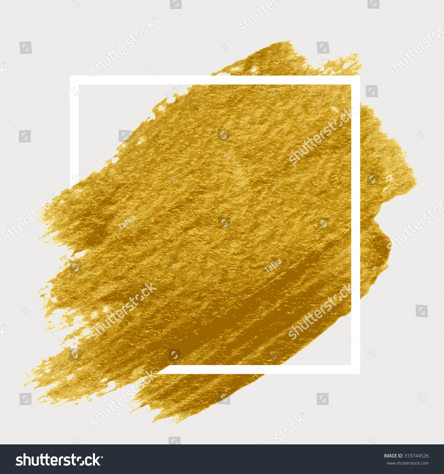 Gold Acrylic Paint Brush Strokes Background Stock Vector 319744526