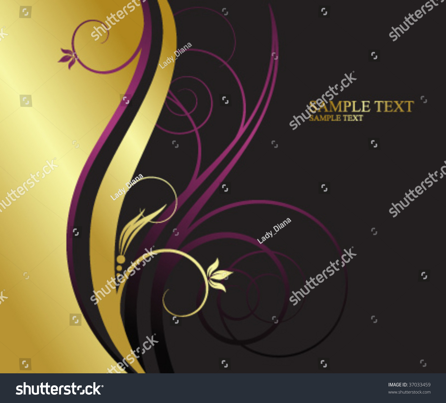 Gold Background For Design Stock Vector Illustration 37033459