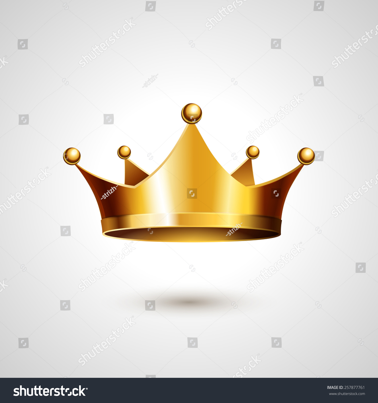 Gold Crown Isolated On White Background Vector Illustration Gold Crown Isolated On White Background Vector Illustration