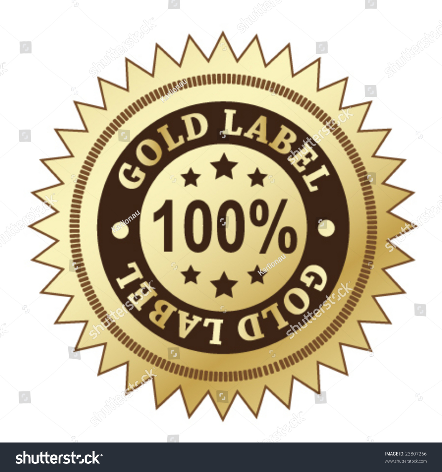 Gold Label Stock Vector Illustration 23807266 : Shutterstock