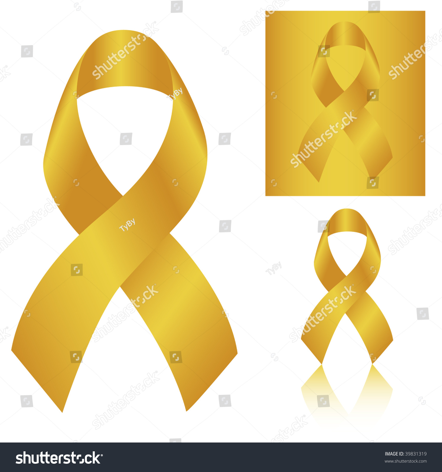 Gold Ribbon, Vector - 39831319 : Shutterstock