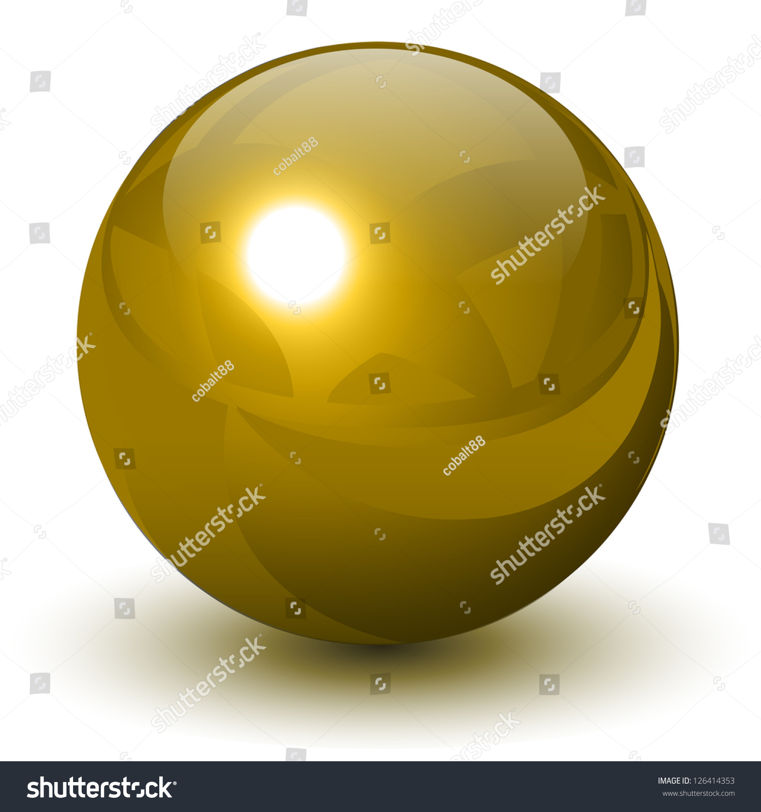 Gold Sphere Vector Golden Ball Stock Vector 126414353 Shutterstock