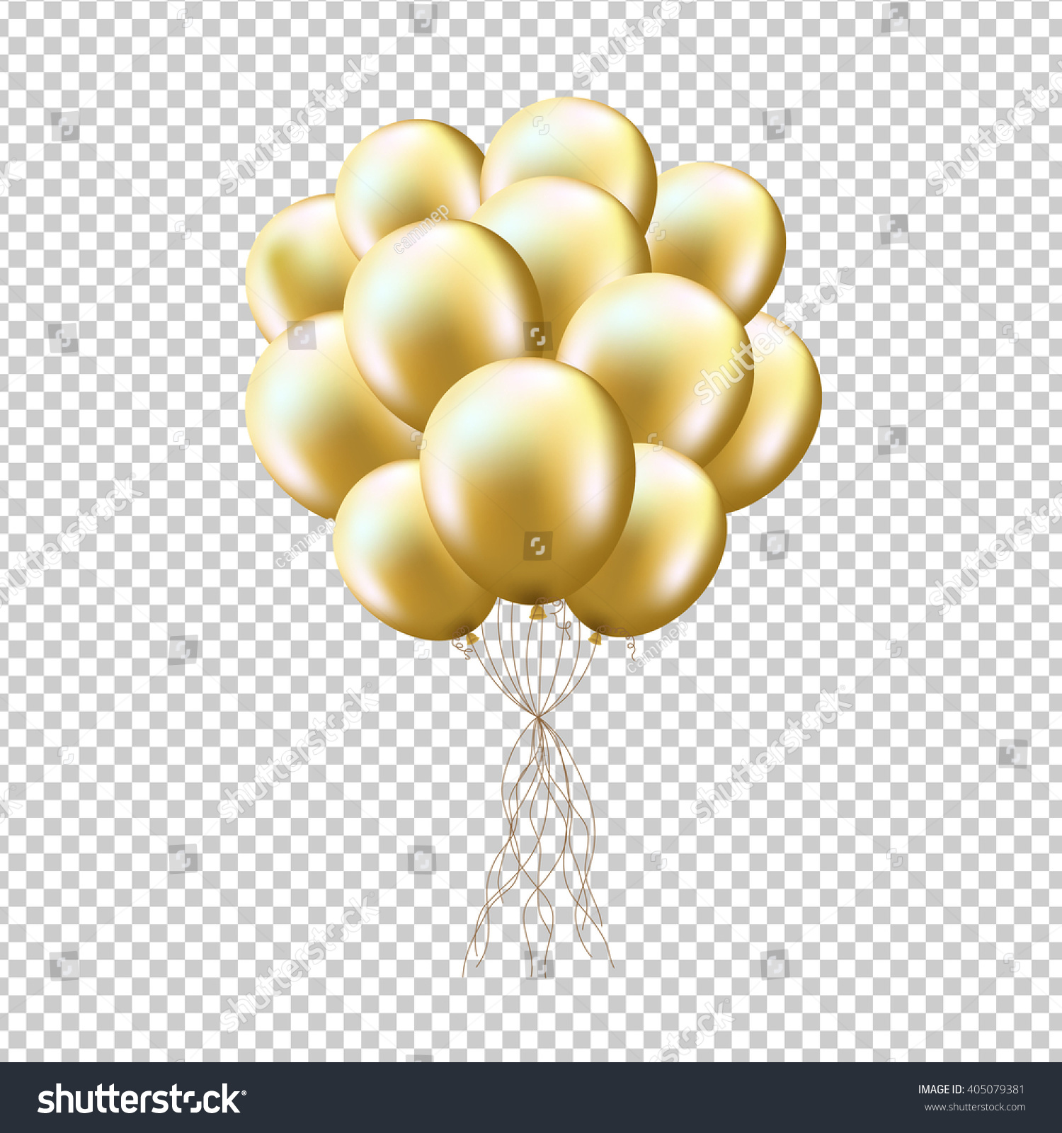 47+ Transparent Background Golden Balloon Png Background