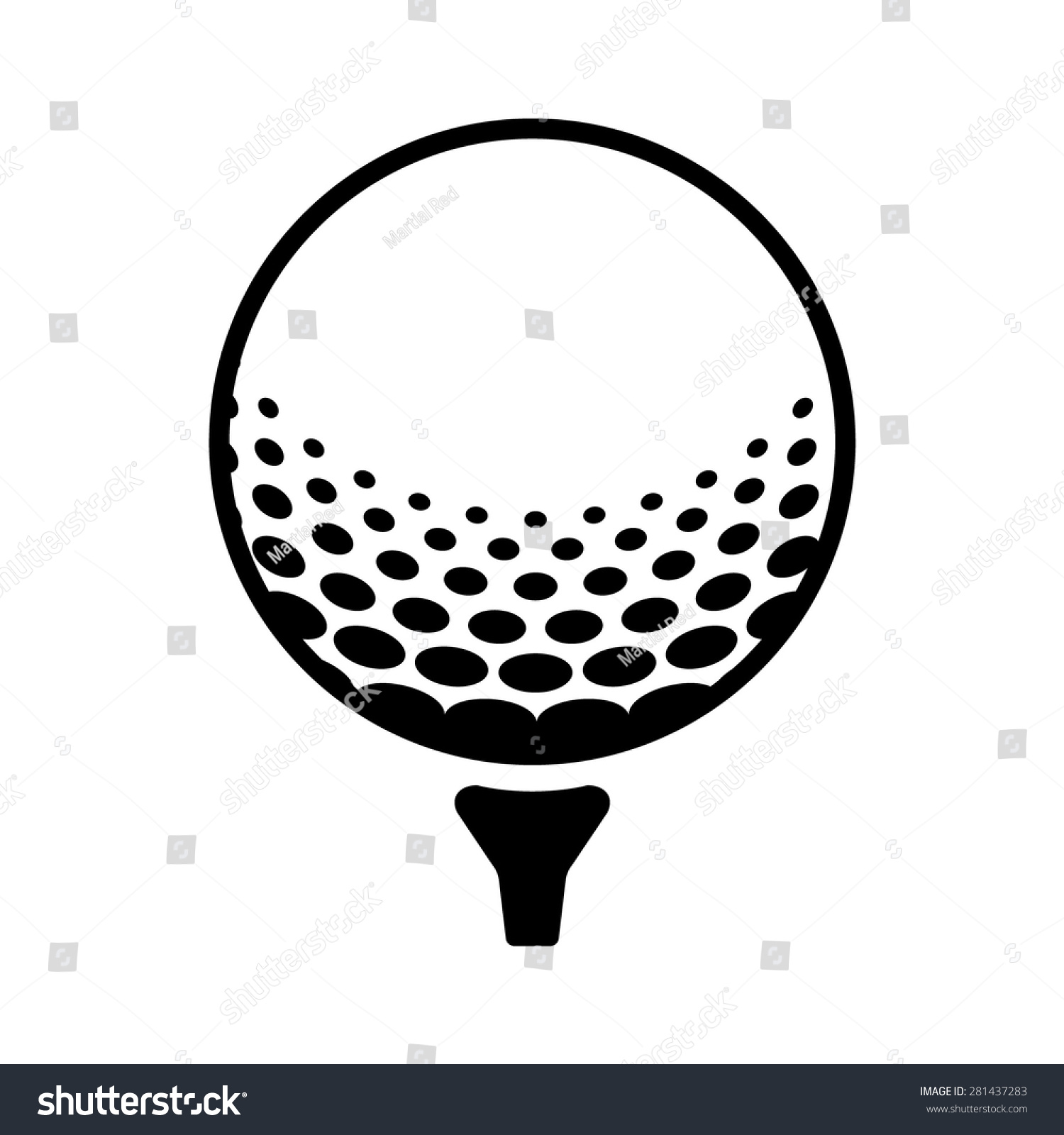golf ball and tee clip art - photo #21