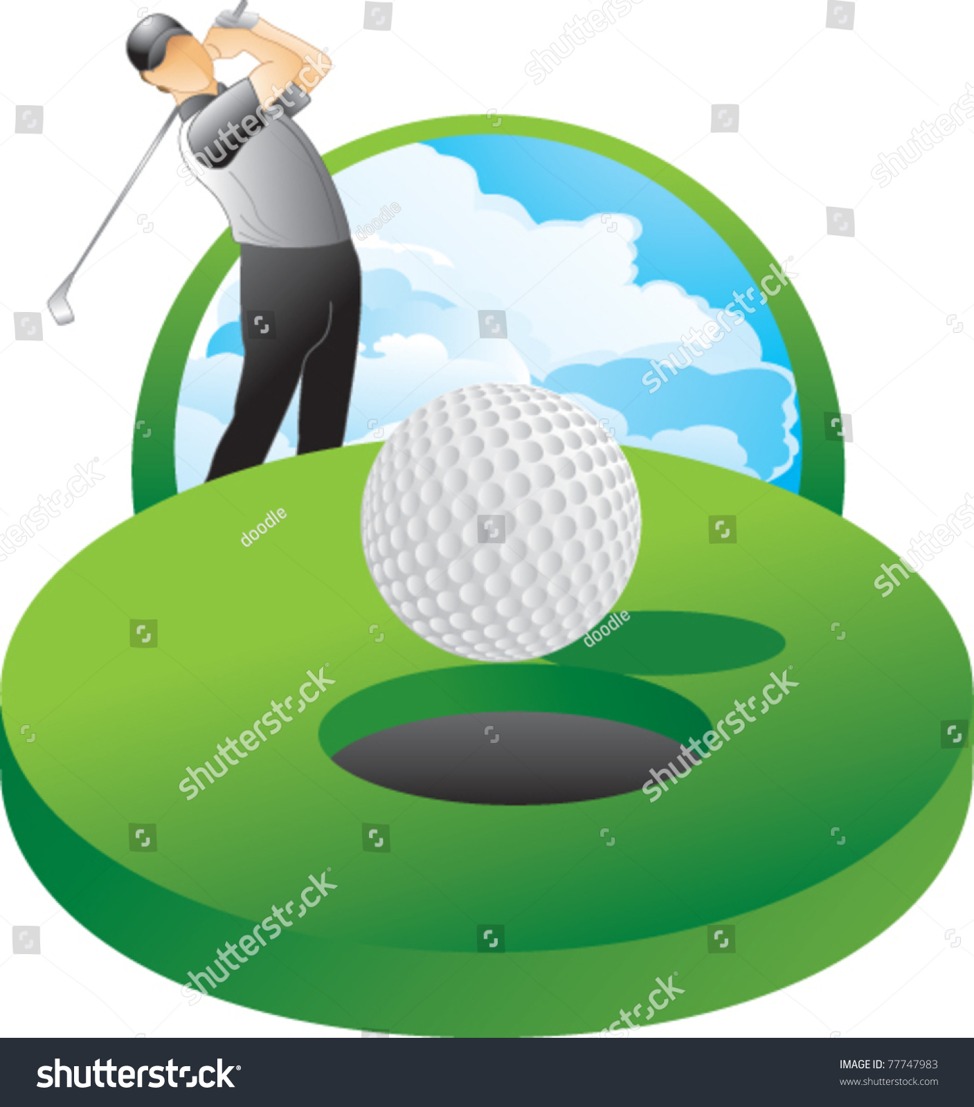 free golf hole in one clip art - photo #20