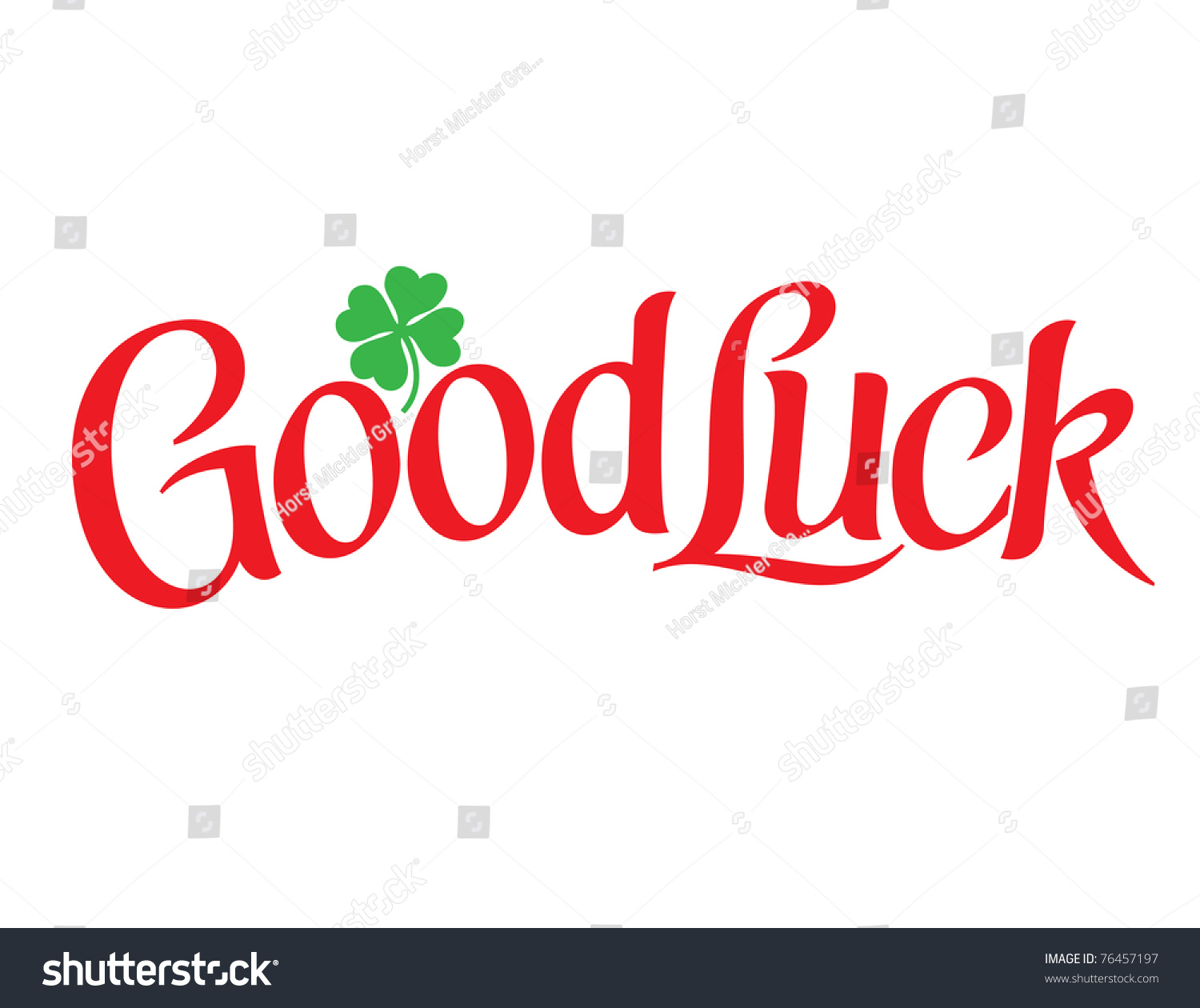 Good Luck Vector Stock Vector 76457197 - Shutterstock