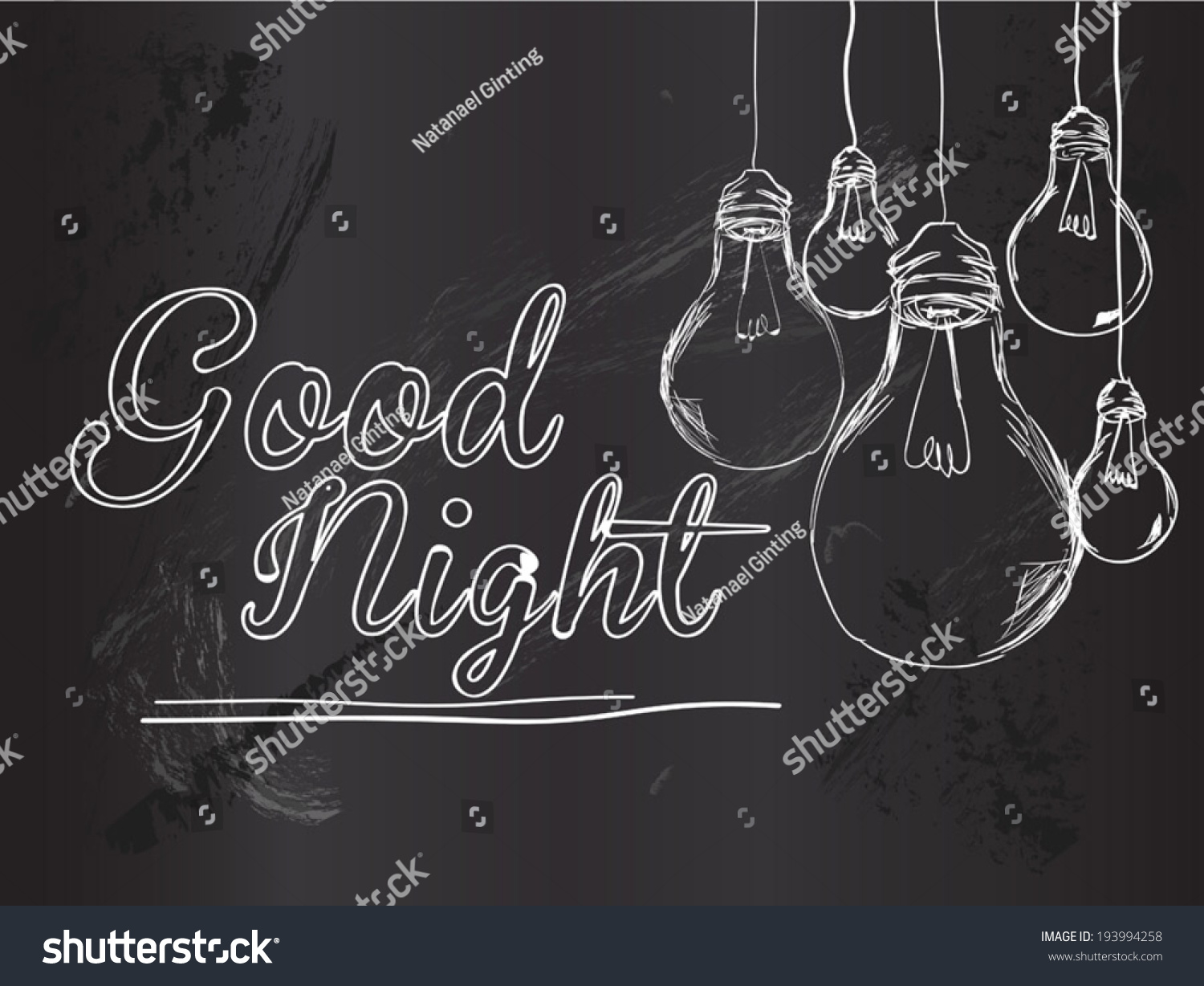 Good Night Bulbs Vector Background - 193994258 : Shutterstock