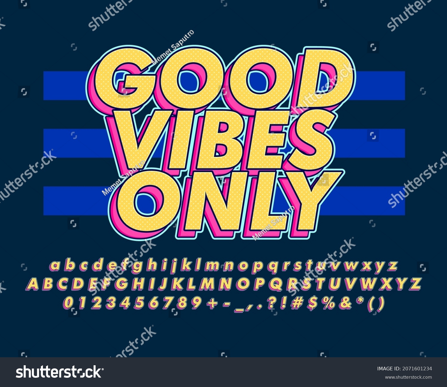 Good Vibes Only Sticker Text Effects Stock Vector Royalty Free