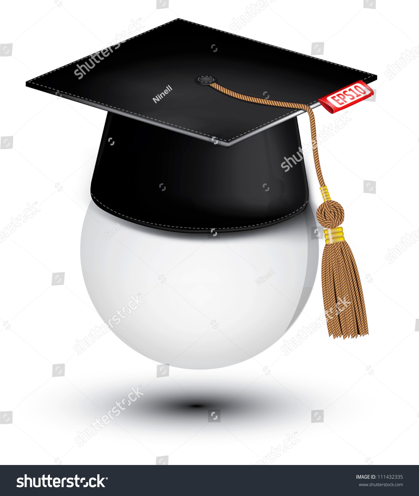 Graduation Cap Vector Stock Vector 111432335 - Shutterstock