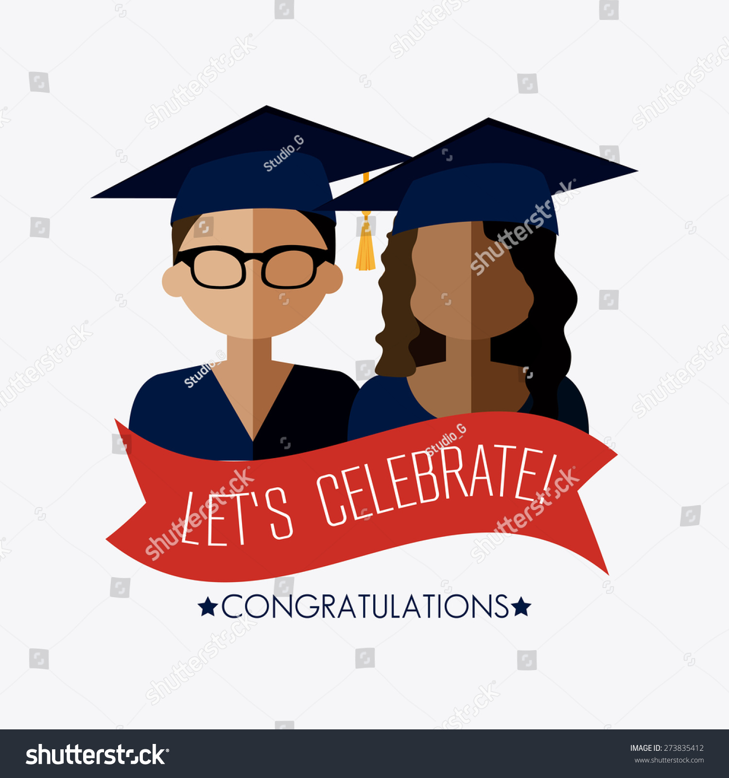 Graduation Design Over White Background Vector Illustration 273835412 Shutterstock 8856