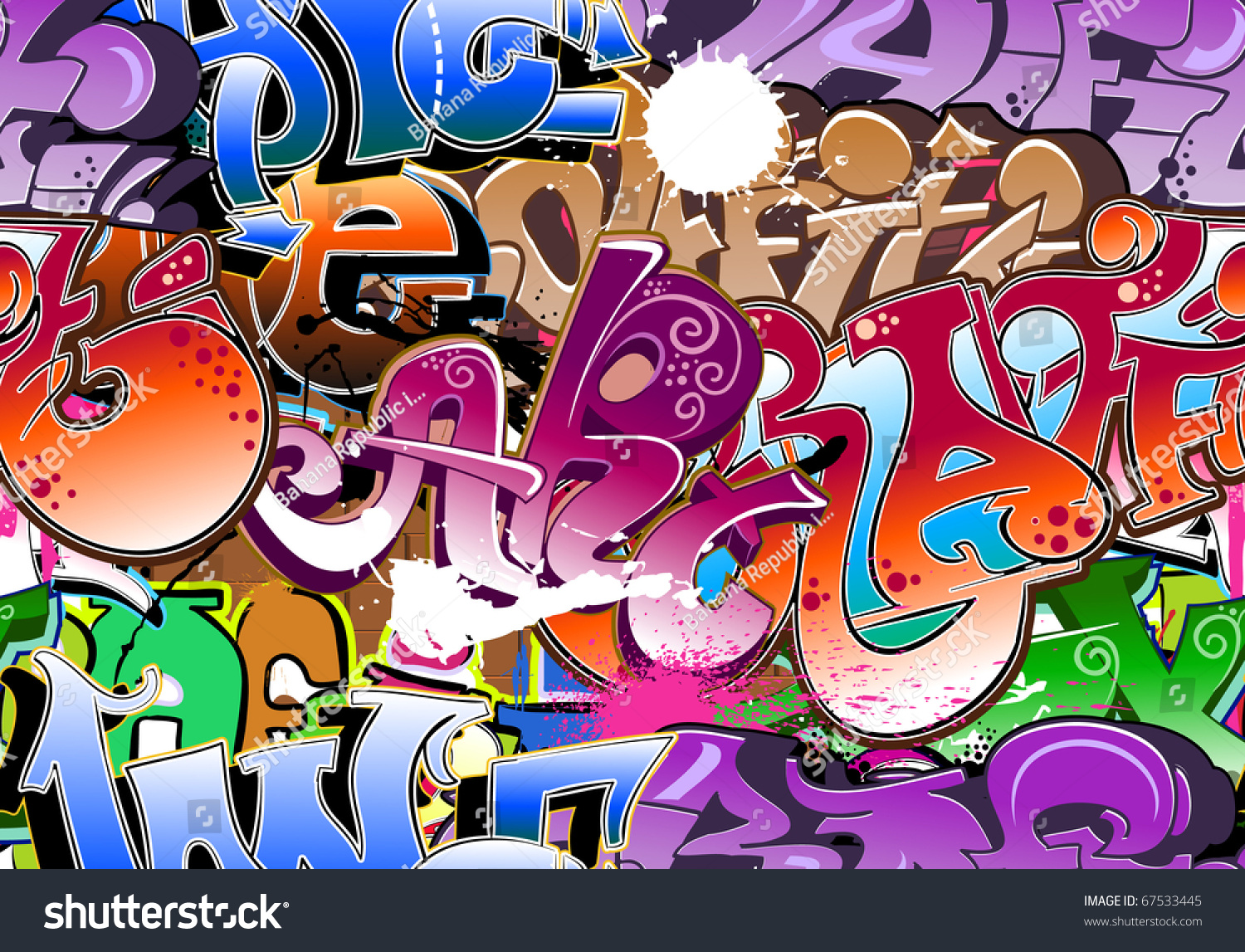 Graffiti Stock Vector Illustration 67533445 : Shutterstock