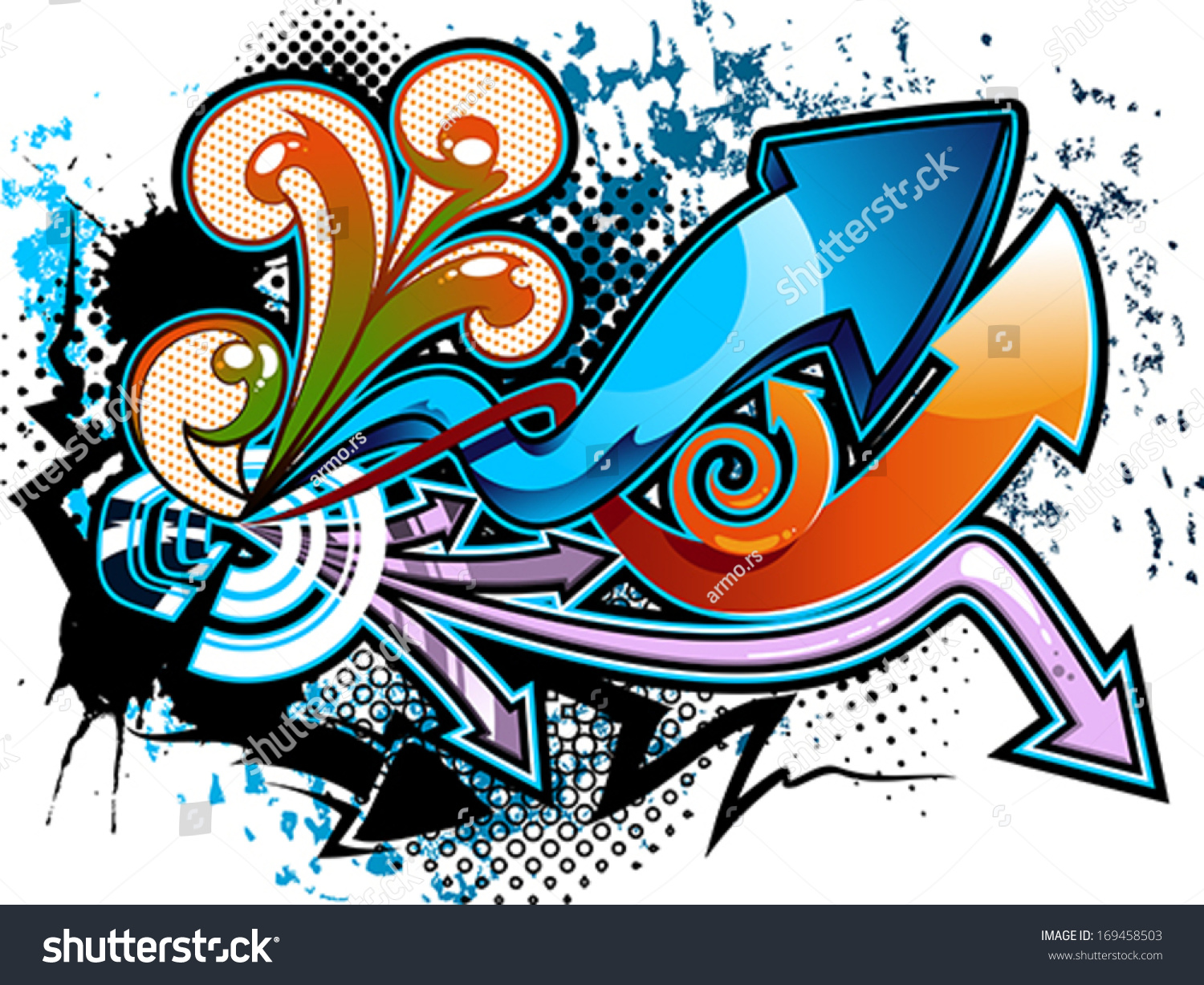 Graffiti Background Stock Vector Illustration 169458503 : Shutterstock