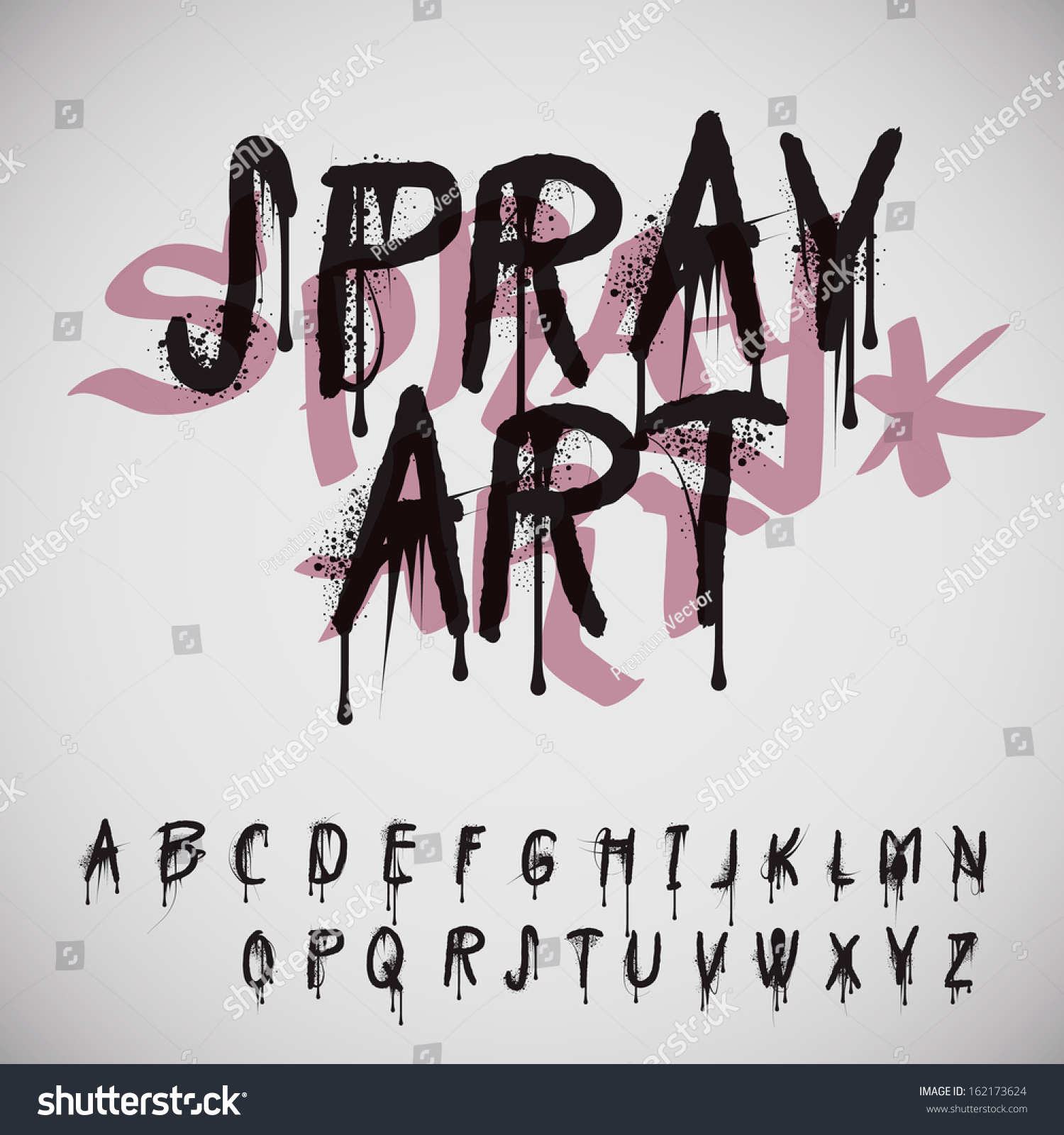 Graffiti Splash Alphabet Vector Image 162173624 Graffiti Splash Alphabet Vector Image 162173624