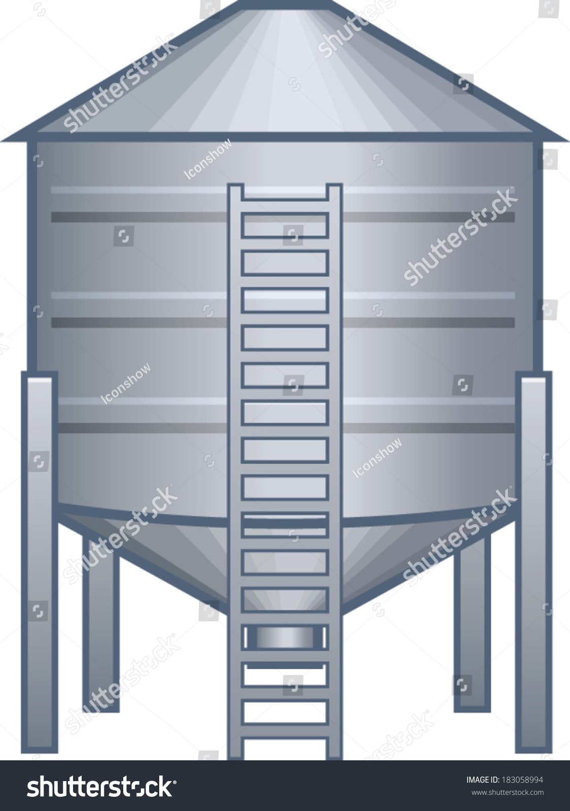 Grain Silo Stock Vector Illustration 183058994 Shutterstock 0231